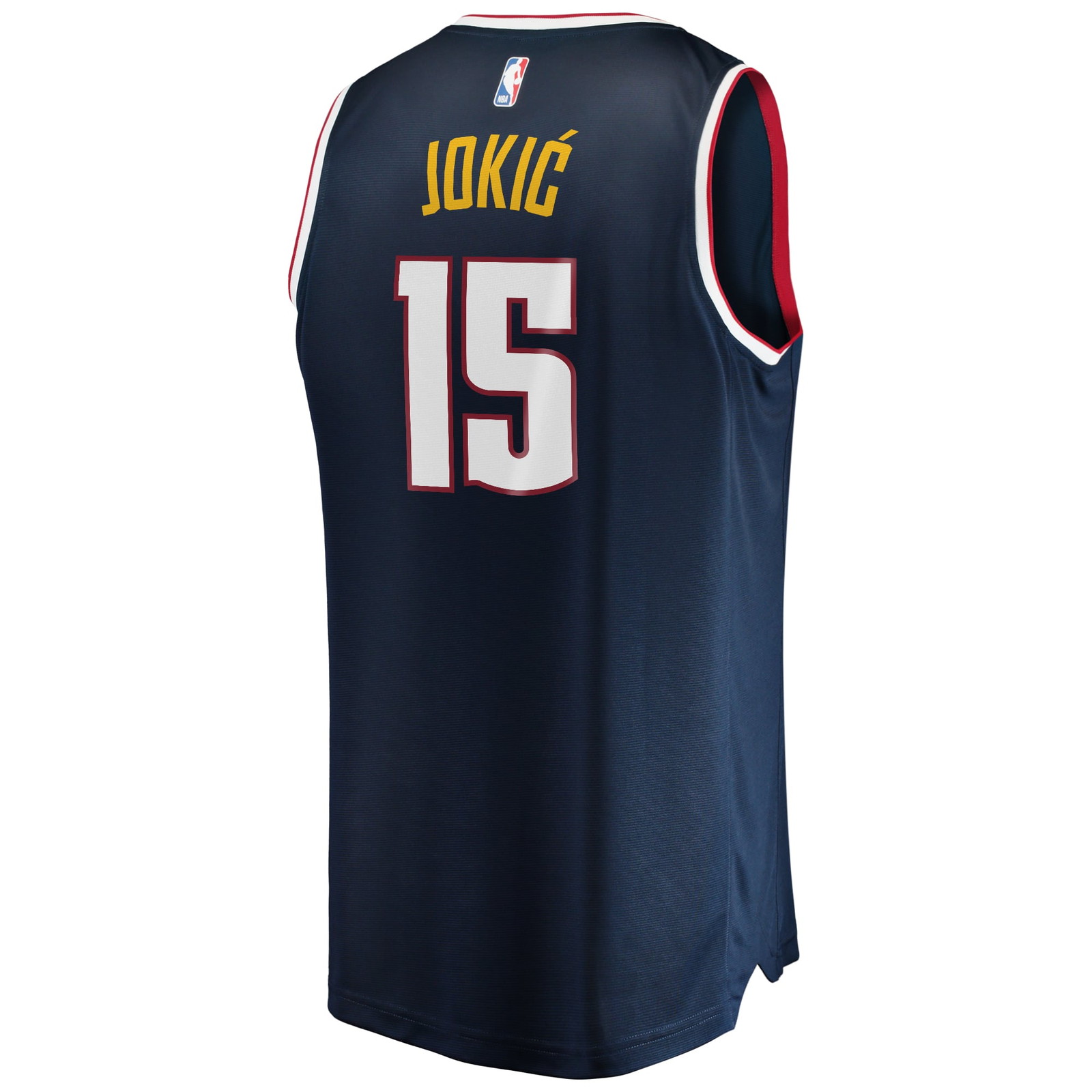 Nikola Jokić Denver Nuggets Fast Break Player Jersey Icon Edition Navy - back view
