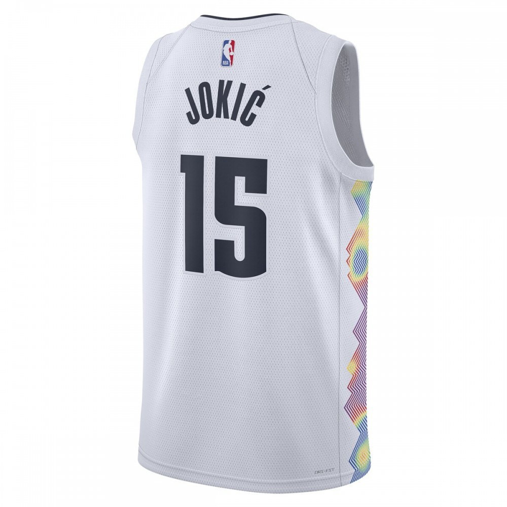 Nikola Jokić Denver Nuggets Unisex 2024/25 Swingman Player Jersey City Edition White - back view