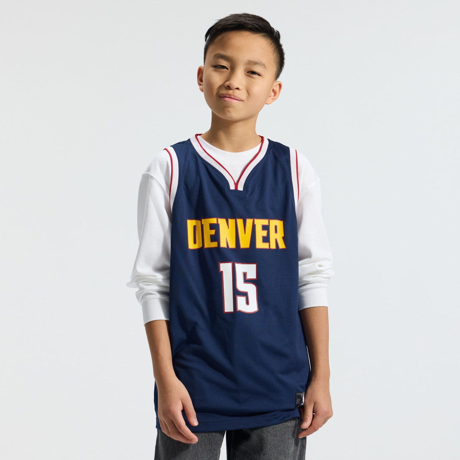 Nikola Jokić Denver Nuggets Youth Fast Break Fan Version Player Jersey Icon Edition - front view