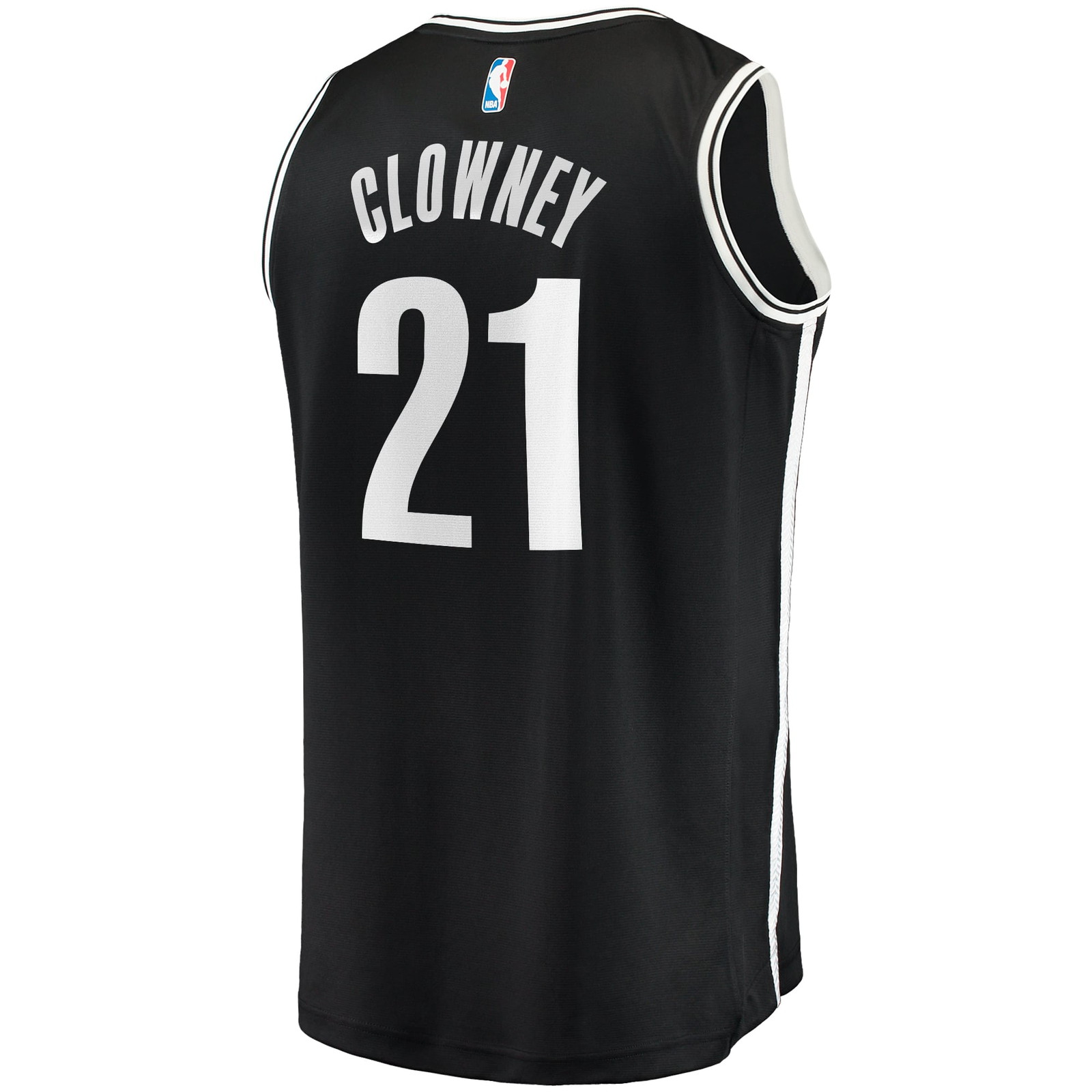 Noah Clowney Brooklyn Nets Fast Break Fan Version Jersey Icon Edition Black - back view