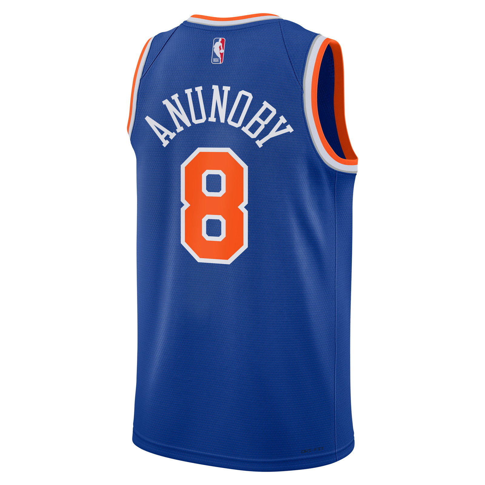 OG Anunoby New York Knicks Youth Swingman Jersey Icon Edition Blue - back view