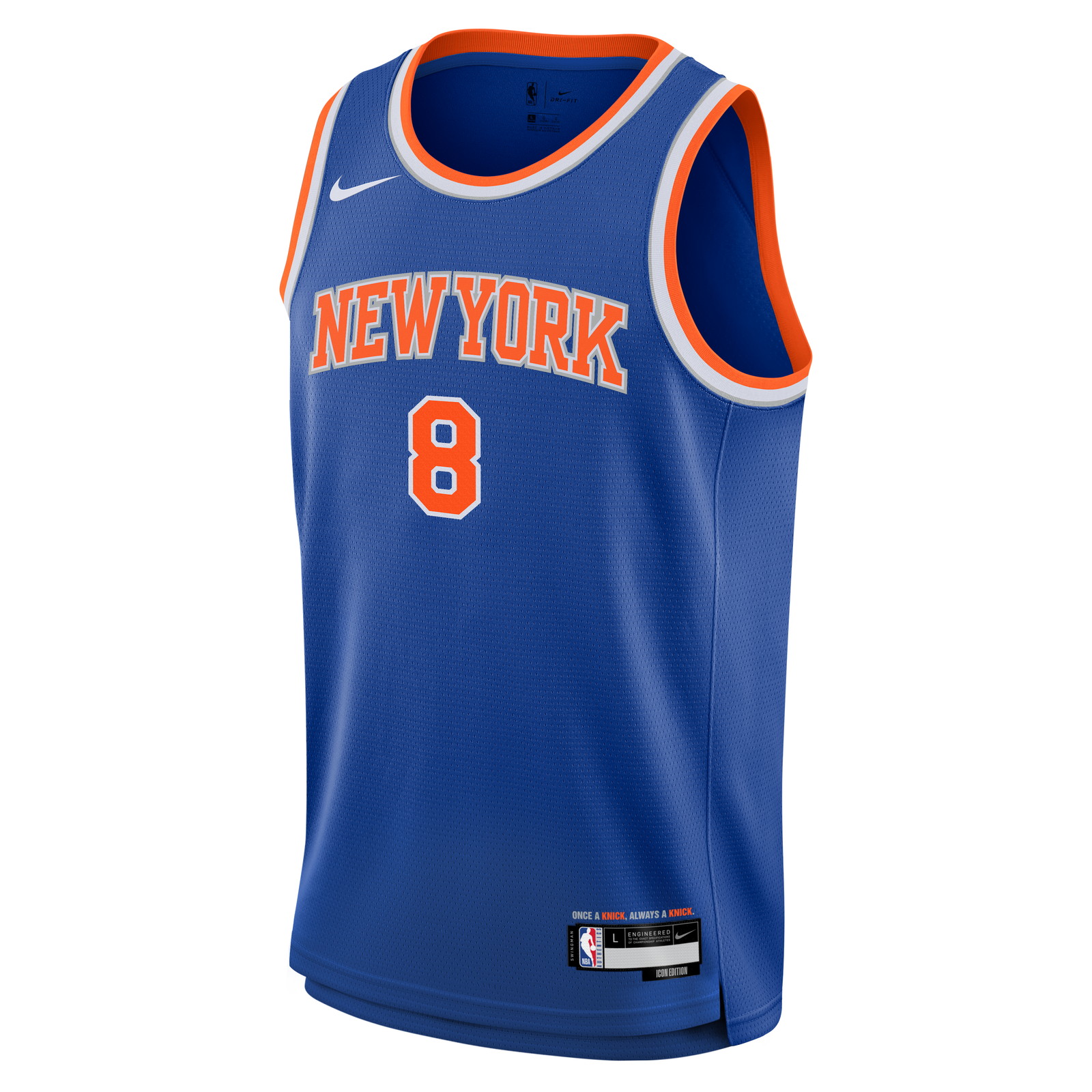 OG Anunoby New York Knicks Youth Swingman Jersey Icon Edition Blue - front view