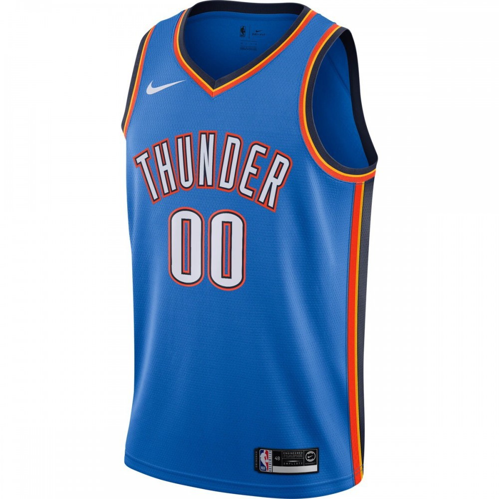 Oklahoma City Thunder Custom Swingman Jersey Icon Edition Blue - second front view