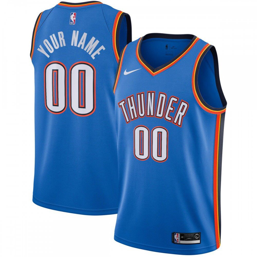 Oklahoma City Thunder Custom Swingman Jersey Icon Edition Blue - front view