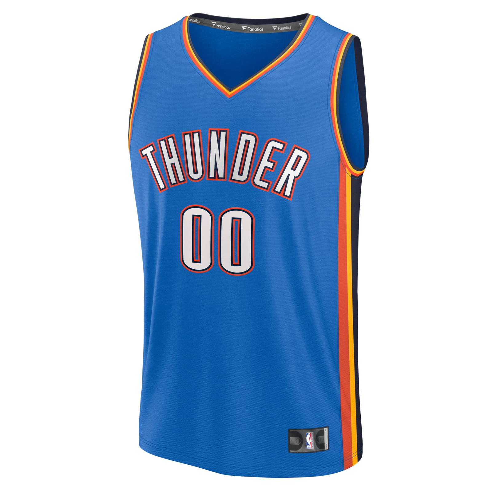 Oklahoma City Thunder Fast Break Custom Jersey Icon Edition Blue - front view