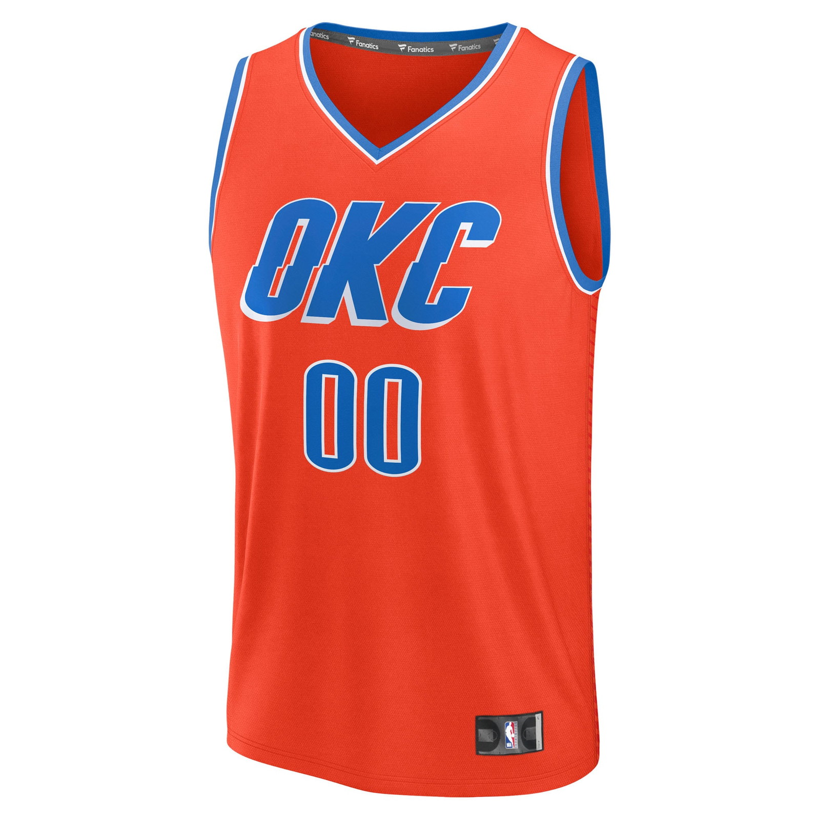 Oklahoma City Thunder Fast Break Custom Jersey Statement Edition Orange - front view