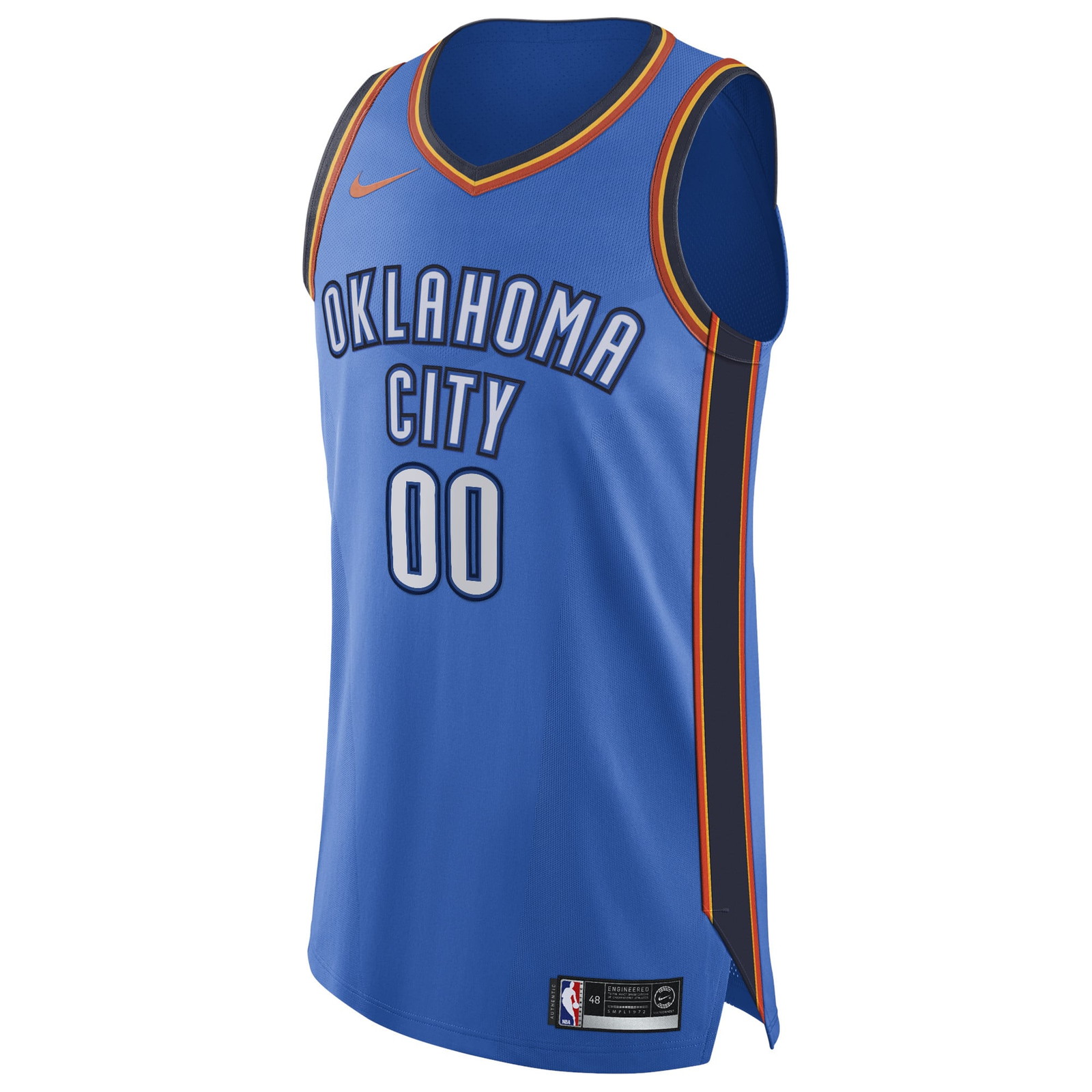 Oklahoma City Thunder Pro Cut Custom Jersey Blue Icon Edition - front view
