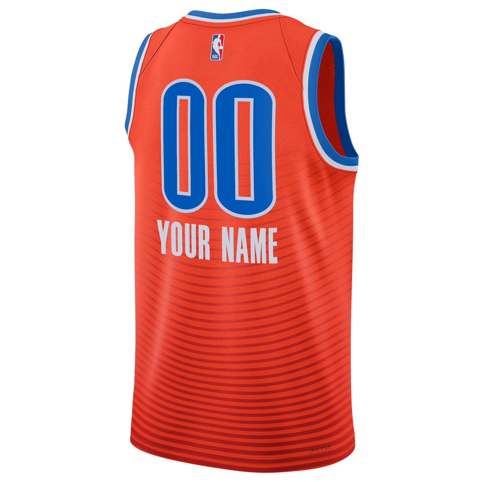 Oklahoma City Thunder Unisex 2022/23 Swingman Custom Jersey Statement Edition Orange - back view