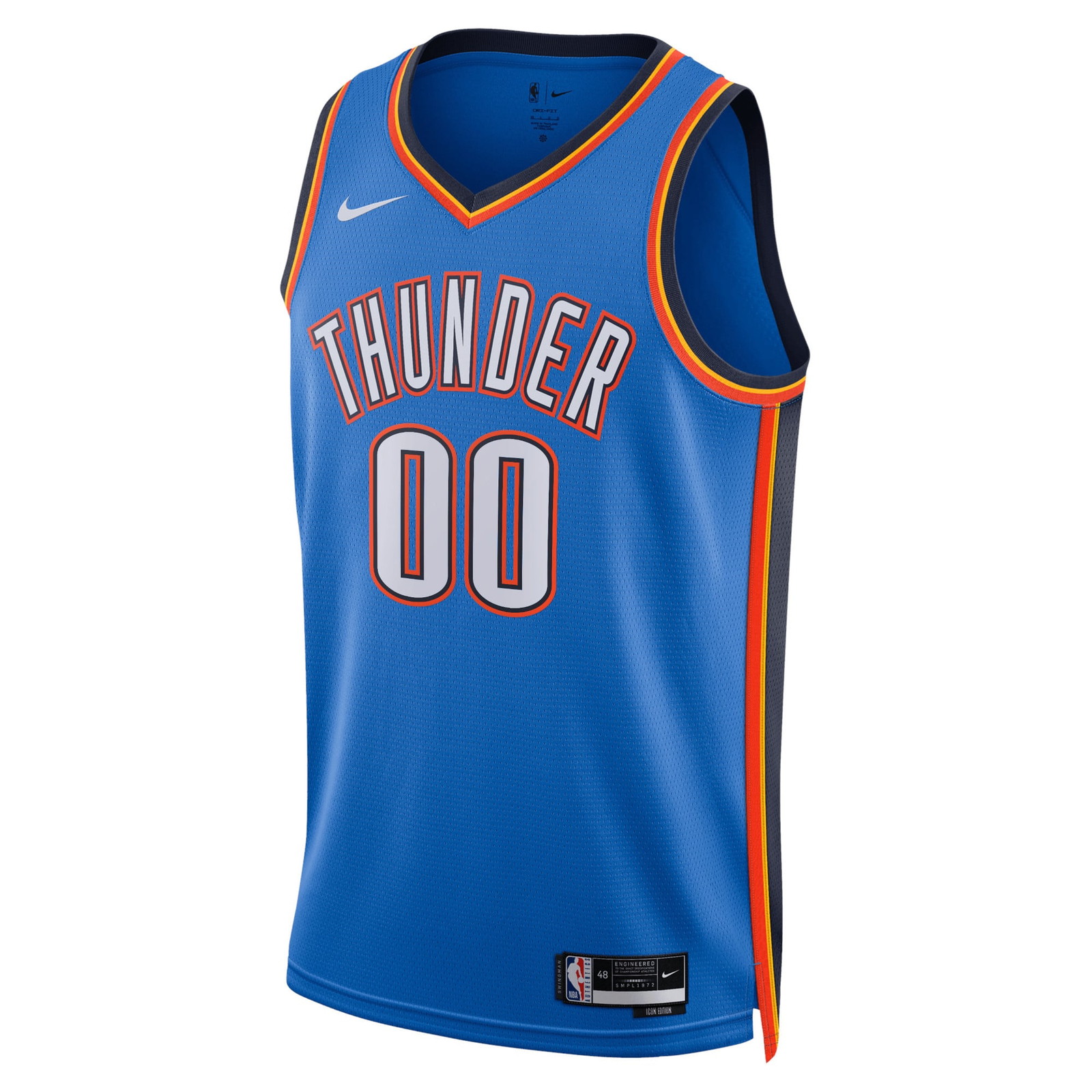 Oklahoma City Thunder Unisex Swingman Custom Jersey Blue Icon Edition - front view