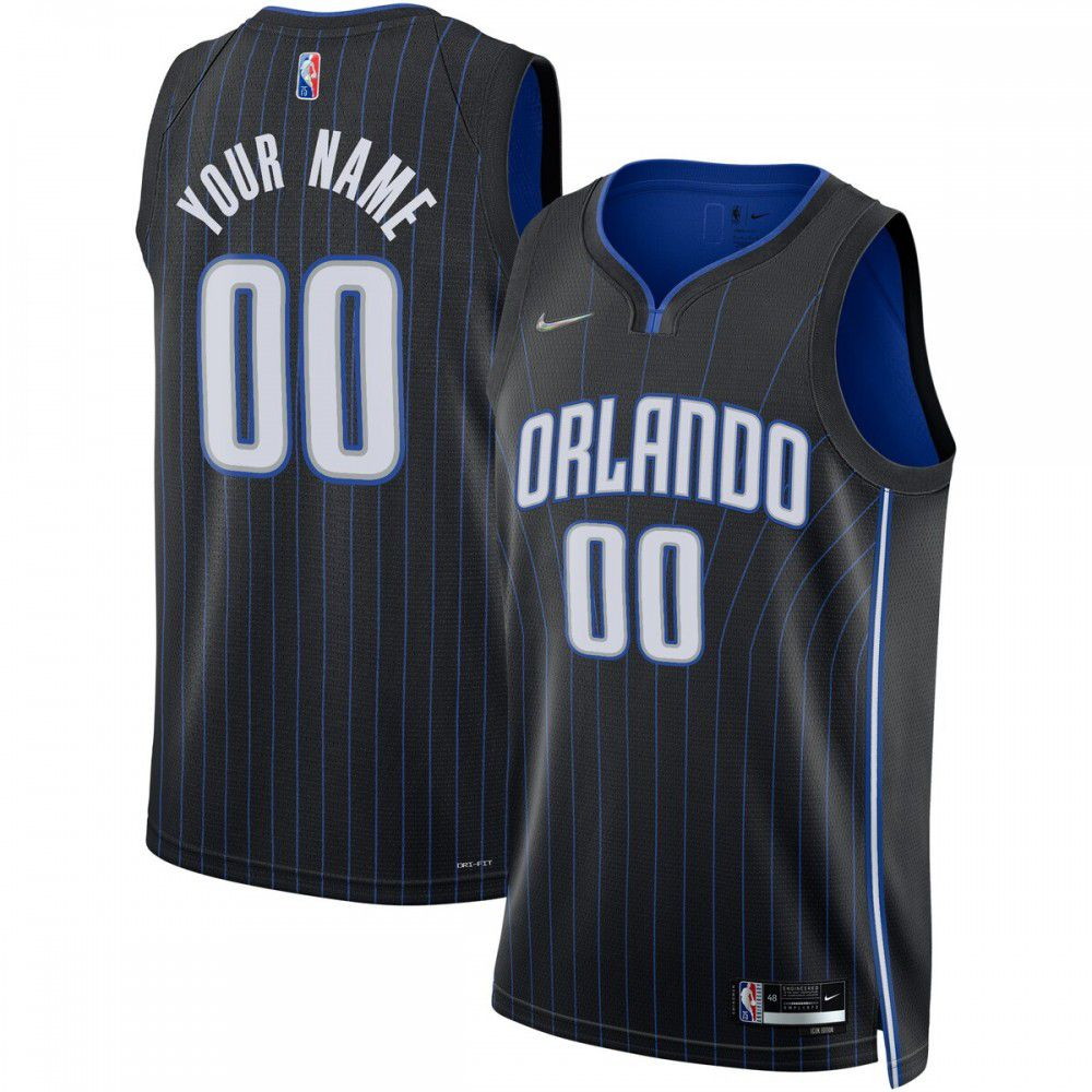 Orlando Magic 2021/22 Diamond Swingman Custom Jersey Icon Edition Black - front view