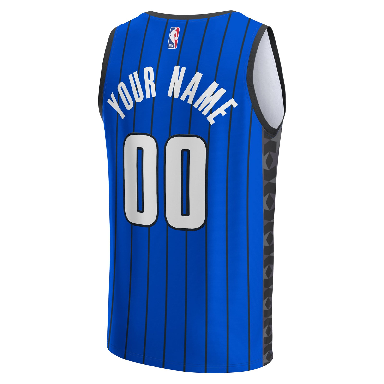 Orlando Magic Fast Break Custom Jersey Blue Statement Edition - back view