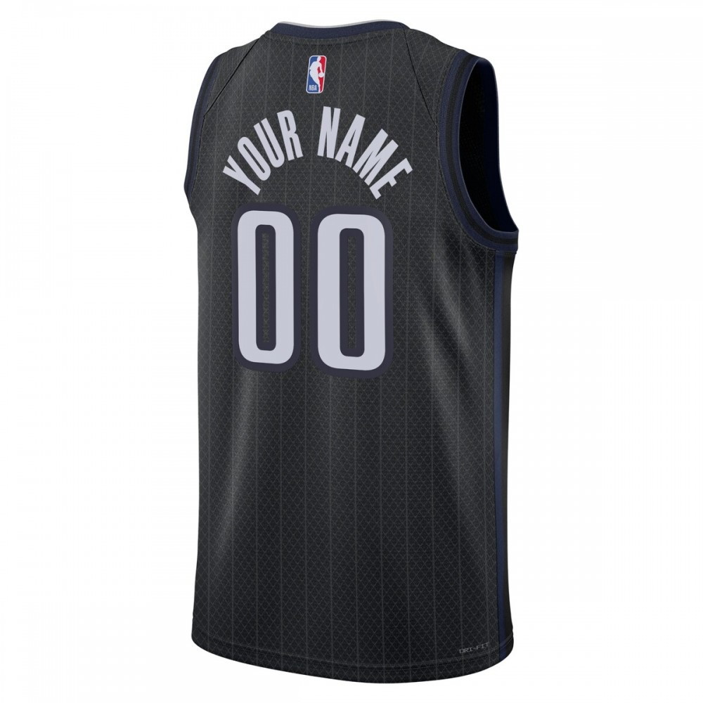 Orlando Magic Unisex 2022/23 Swingman Custom Jersey City Edition Black - back view