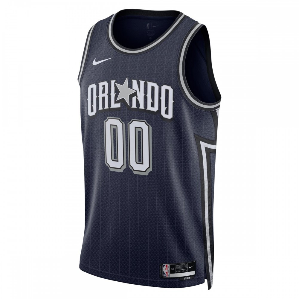 Orlando Magic Unisex 2023/24 Custom Swingman Jersey Navy City Edition - second front view