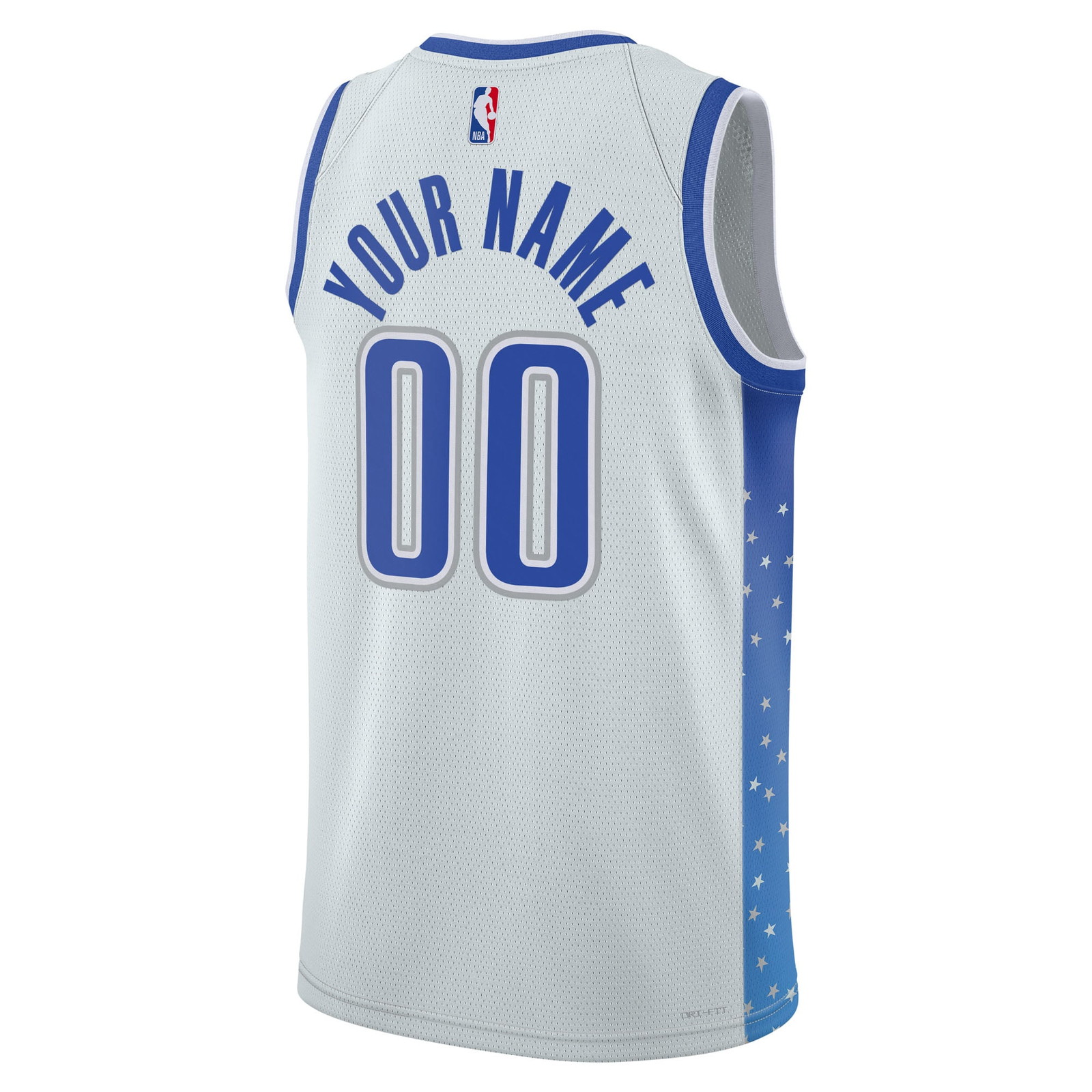 Orlando Magic Unisex 2025/26 City Edition Swingman Custom Jersey Silver - back view