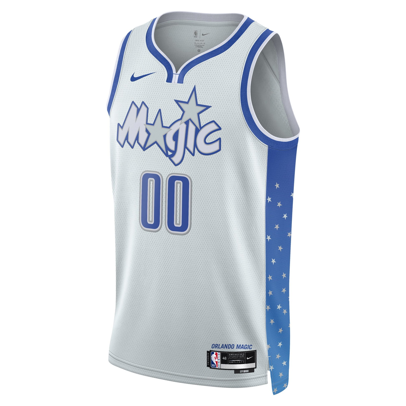 Orlando Magic Unisex 2025/26 City Edition Swingman Custom Jersey Silver - front view