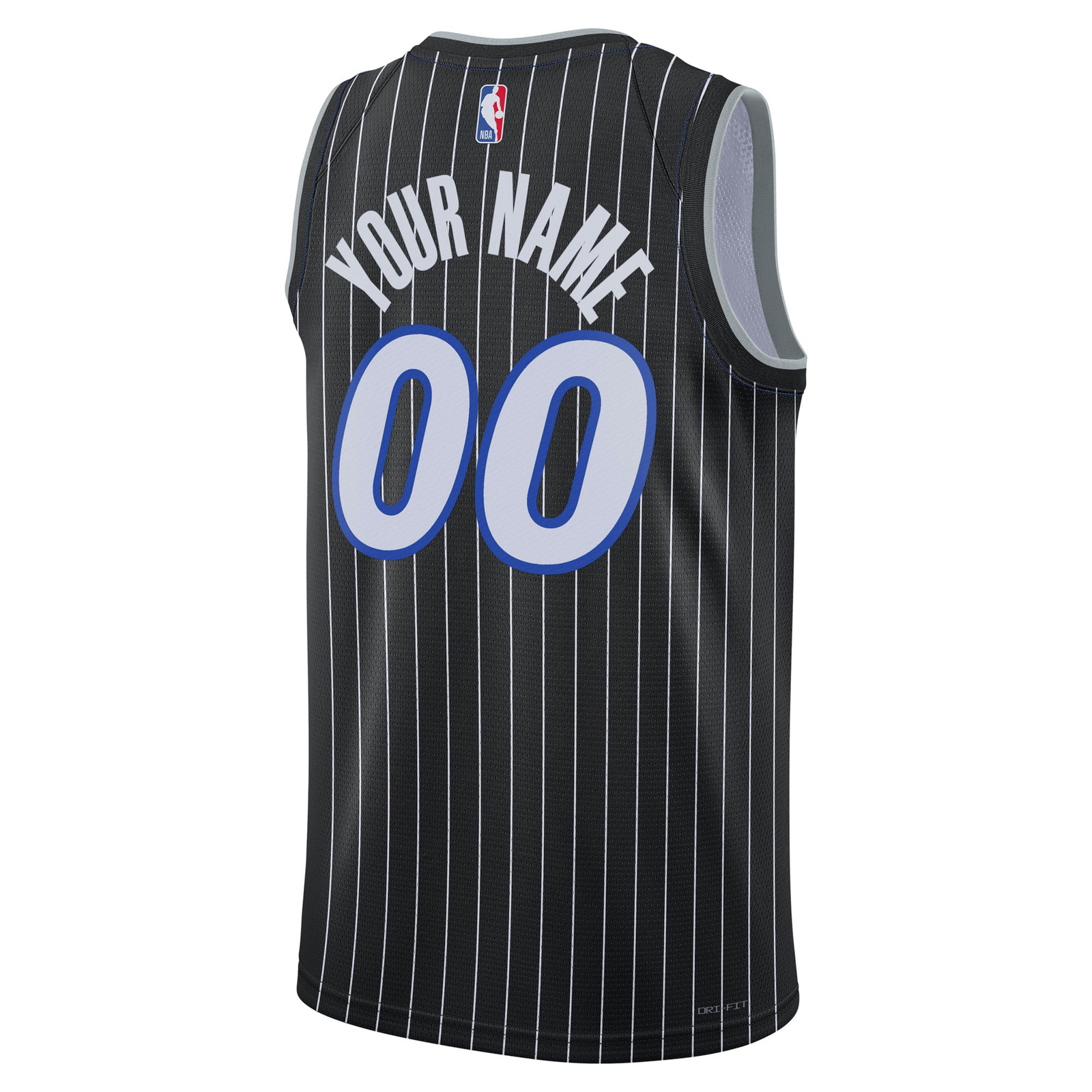 Orlando Magic Unisex Swingman Custom Jersey Statement Edition Black - back view