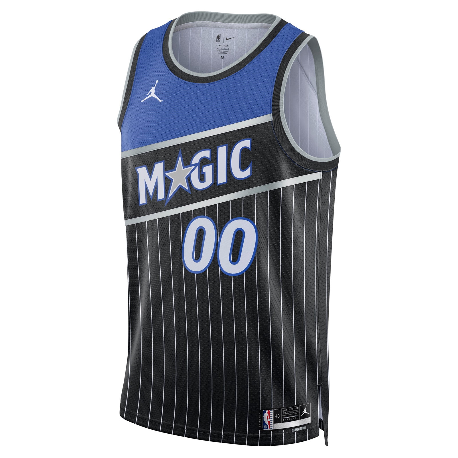 Orlando Magic Unisex Swingman Custom Jersey Statement Edition Black - front view