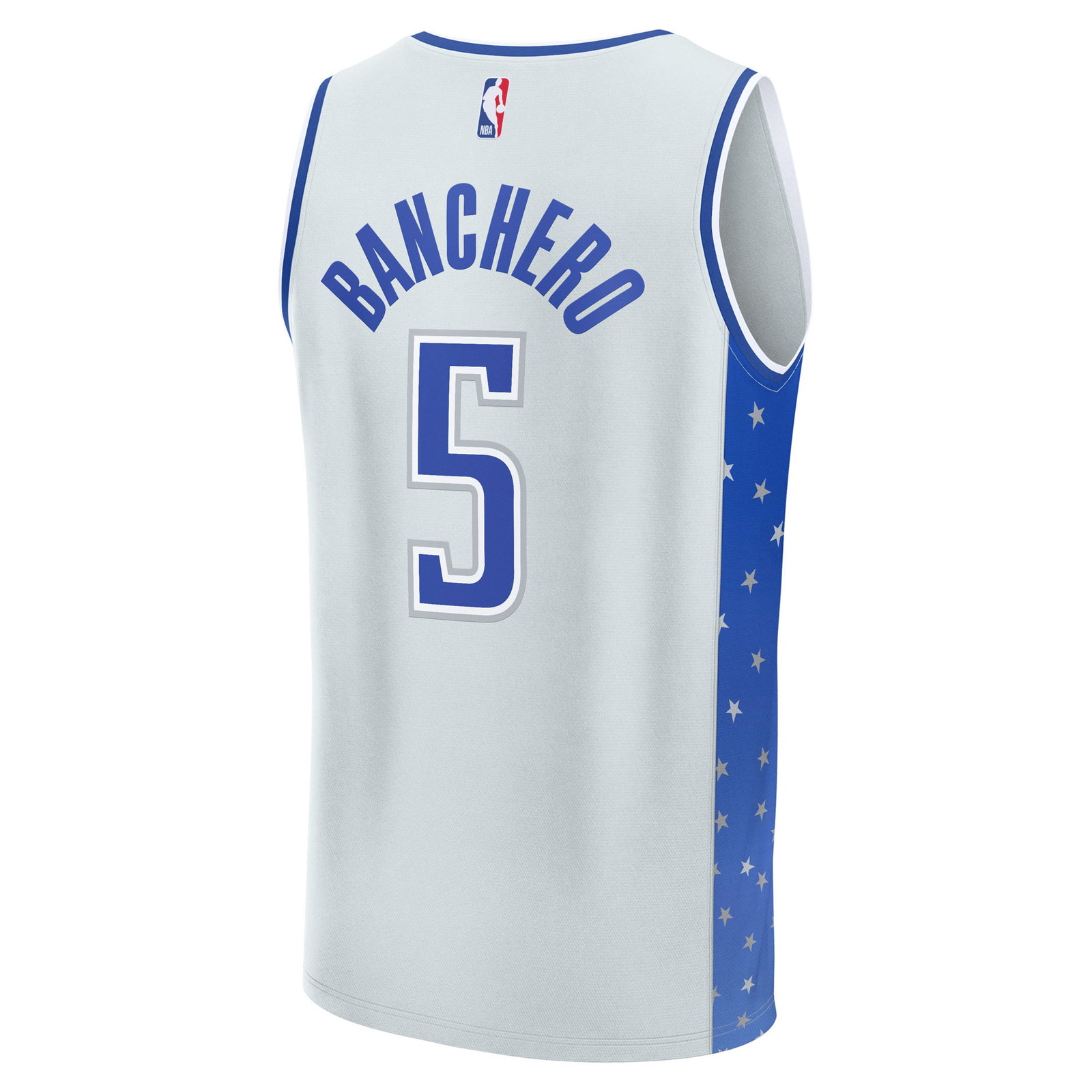 Paolo Banchero Orlando Magic Youth 2025/26 City Edition Fast Break Jersey Silver - back view