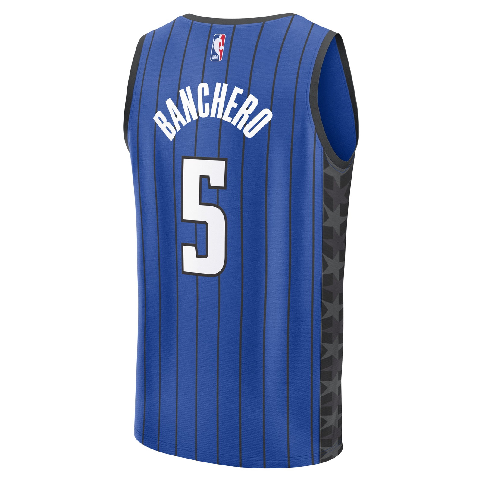 Paolo Banchero Orlando Magic Fast Break Fan Version Player Jersey Statement Edition Blue - back view