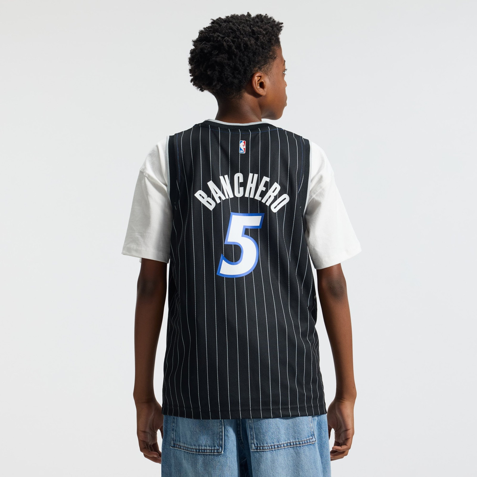 Paolo Banchero Orlando Magic Youth Fast Break Jersey Statement Edition Black - back view