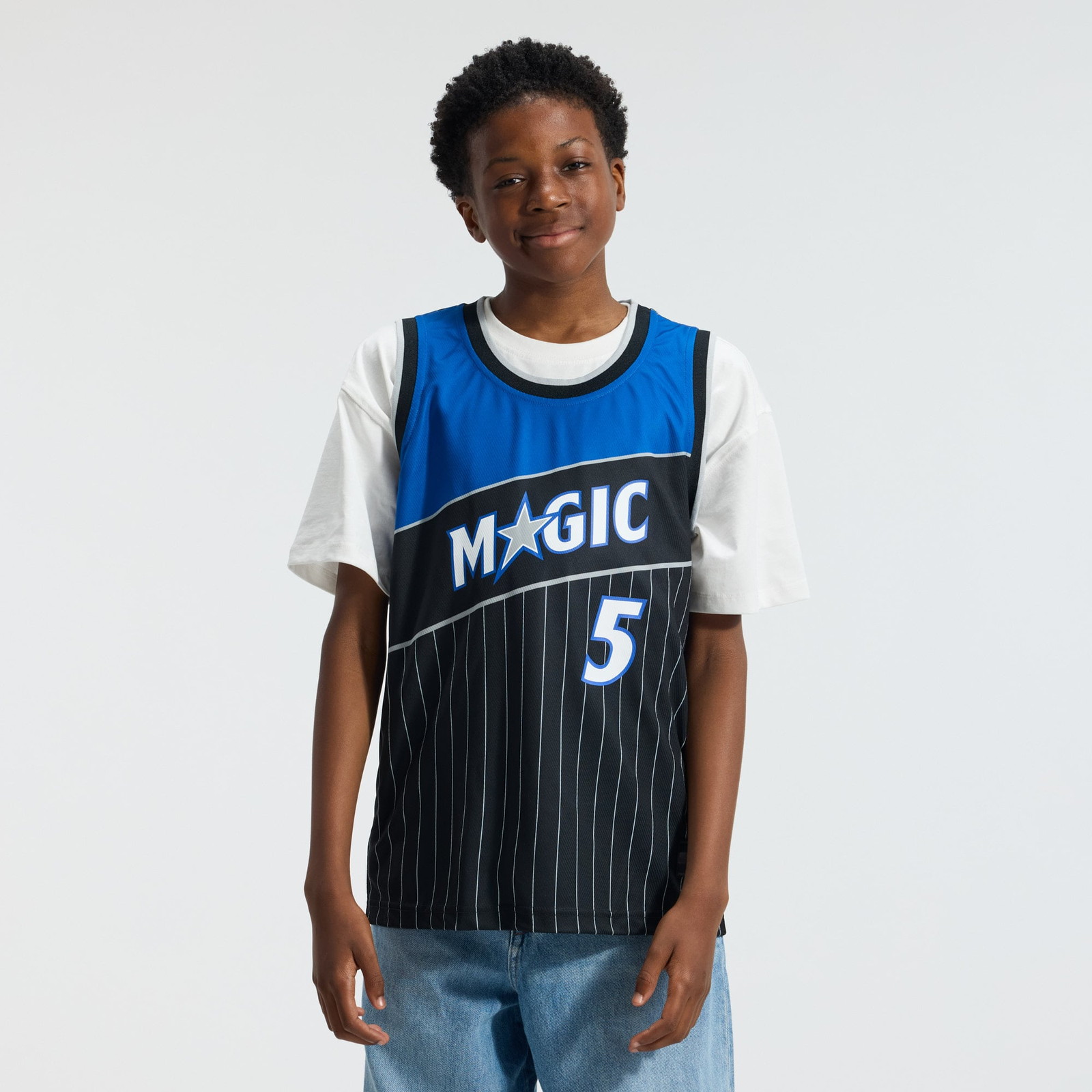 Paolo Banchero Orlando Magic Youth Fast Break Jersey Statement Edition Black - front view