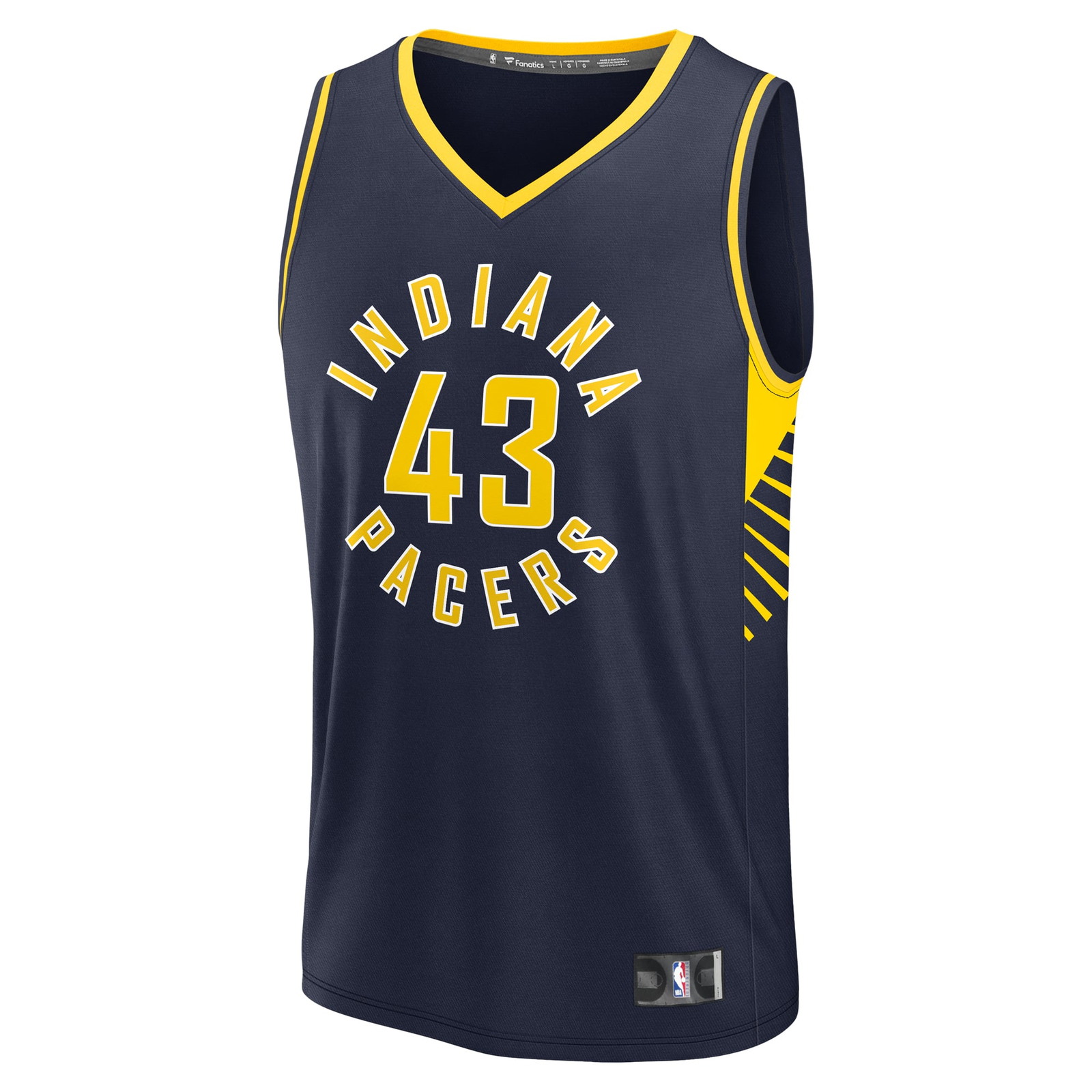 Pascal Siakam Indiana Pacers Youth Fast Break Player Jersey Icon Edition Navy - front view