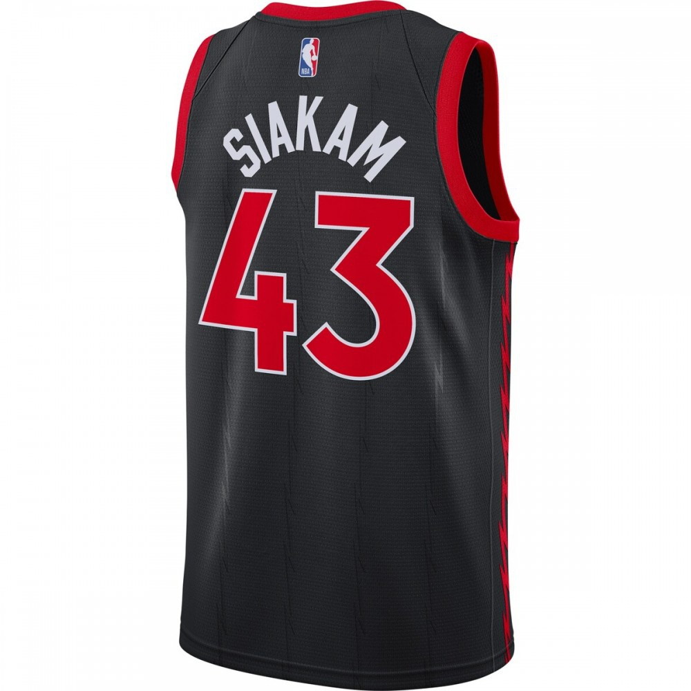 Pascal Siakam Toronto Raptors 2020/21 Swingman Jersey Statement Edition Black - back view