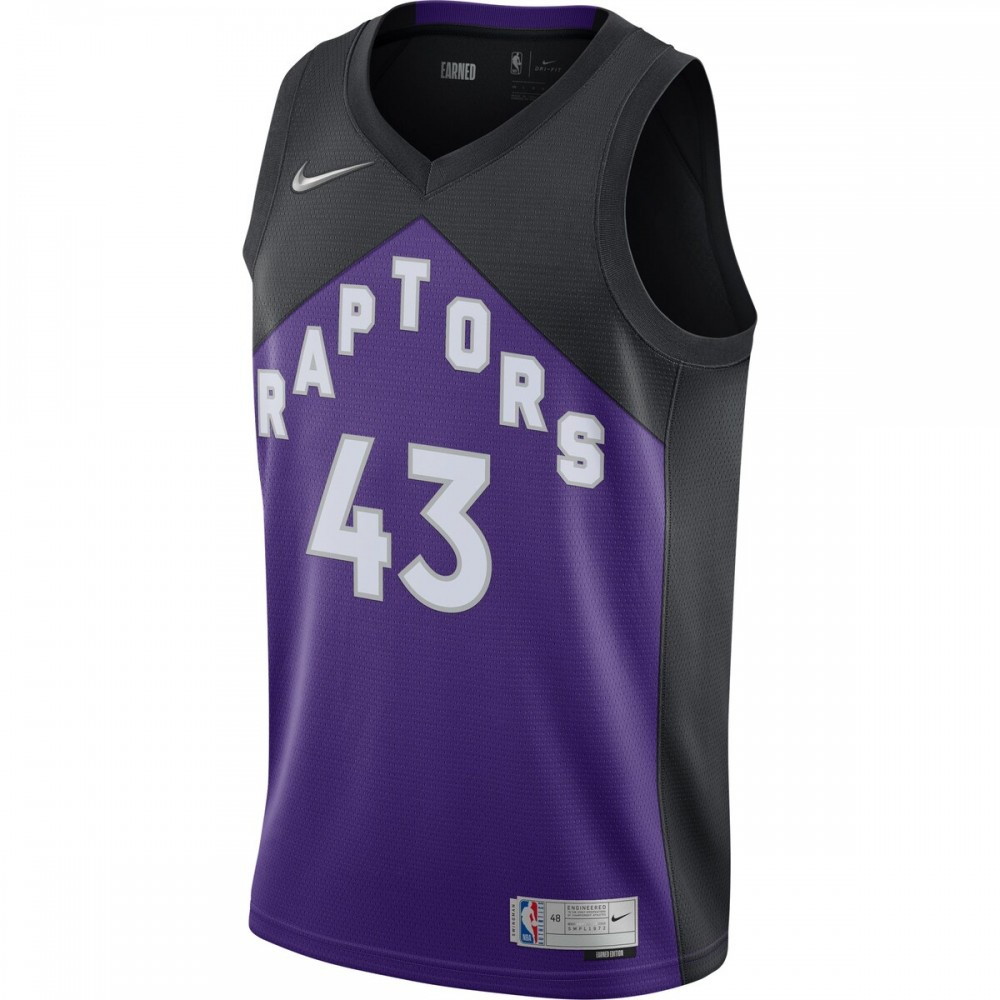 Pascal Siakam Toronto Raptors 2020/21 Swingman Player Jersey Black/Purple - second front view