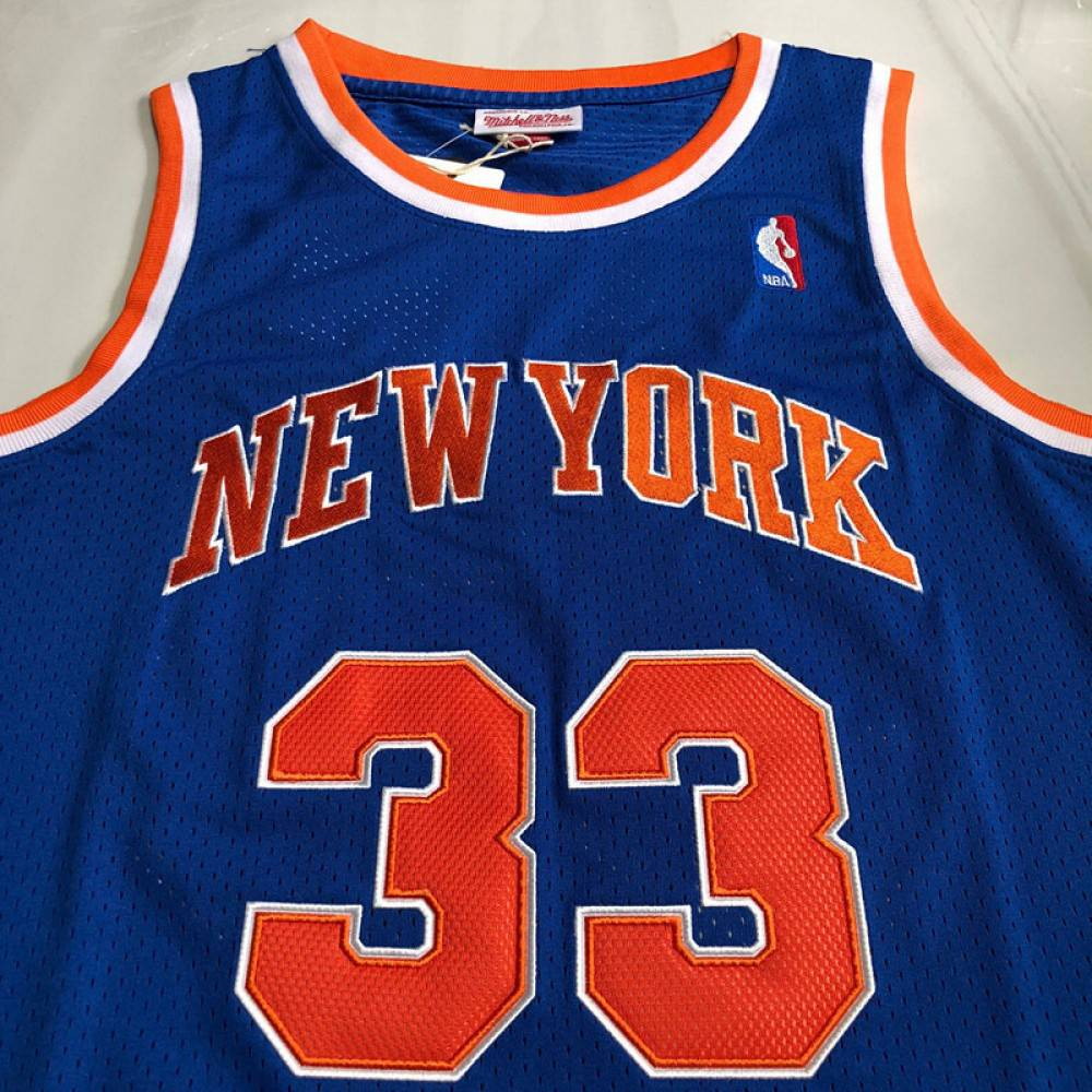 Patrick Ewing New York Knicks Blue 1985-86 Hardwood Classics Swingman Jersey - back view