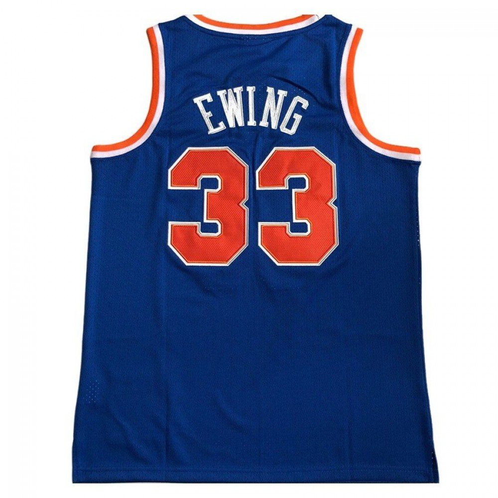 Patrick Ewing New York Knicks Blue 1985-86 Hardwood Classics Swingman Jersey - second front view