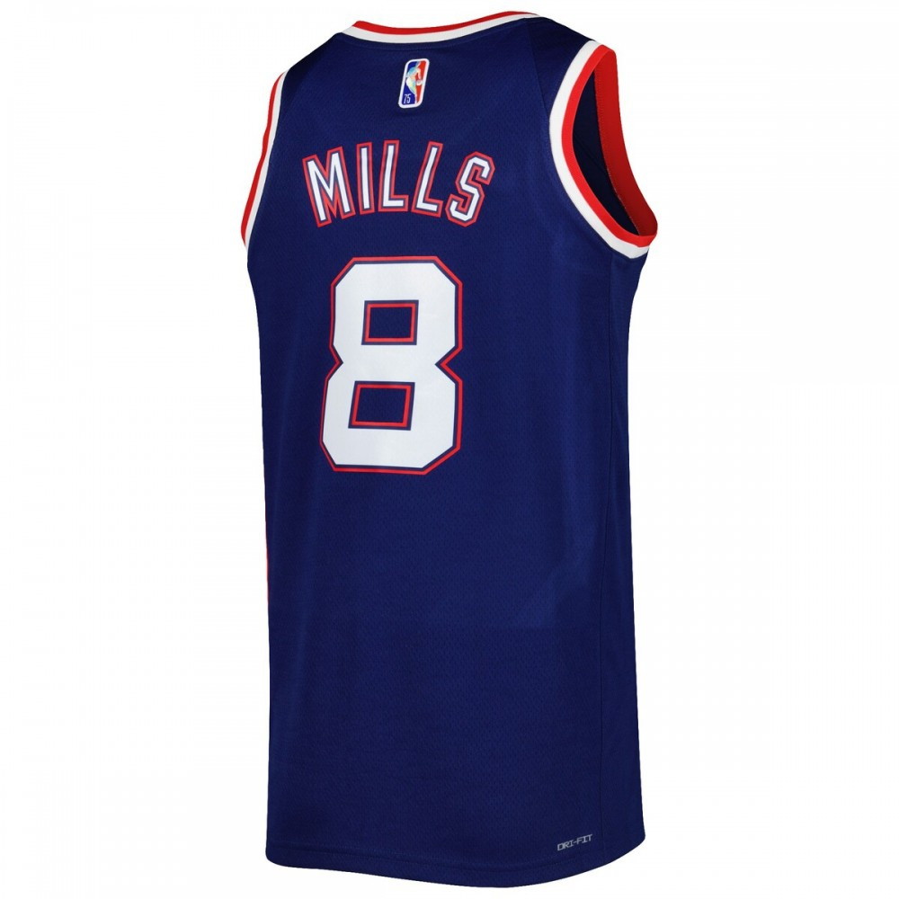 Patty Mills Brooklyn Nets 2021/22 Moments Mixtape Swingman Jersey Navy - back view
