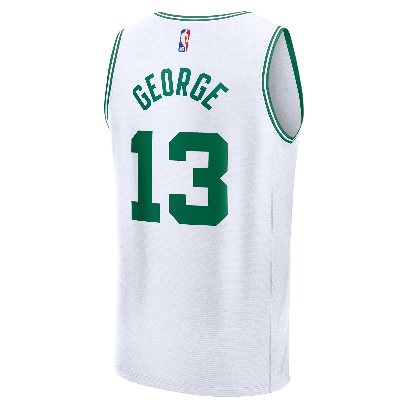 Paul George Boston Celtics Fast Break Fan Version Jersey Association Edition White - back view