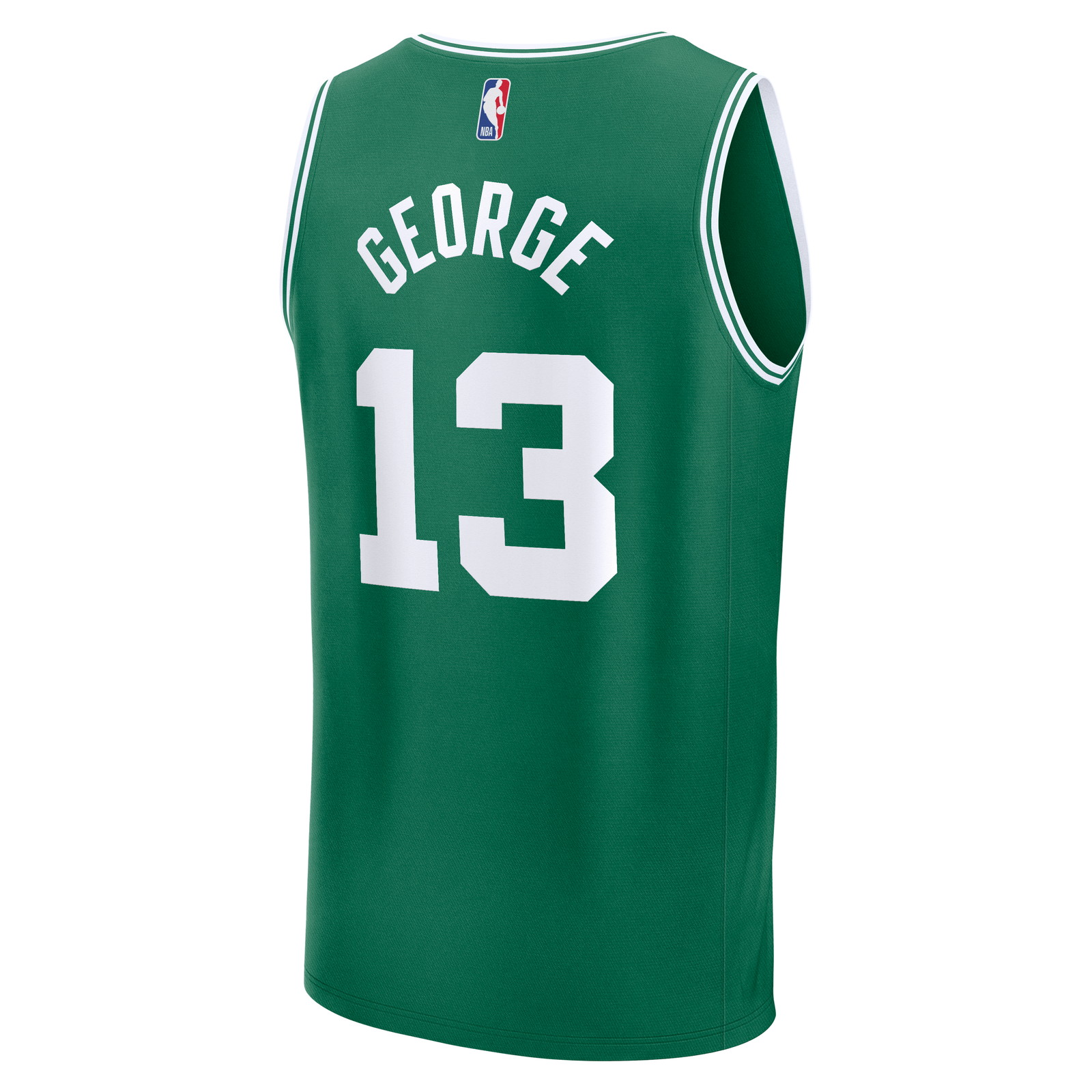 Paul George Boston Celtics Fast Break Fan Version Jersey Icon Edition Kelly Green - back view