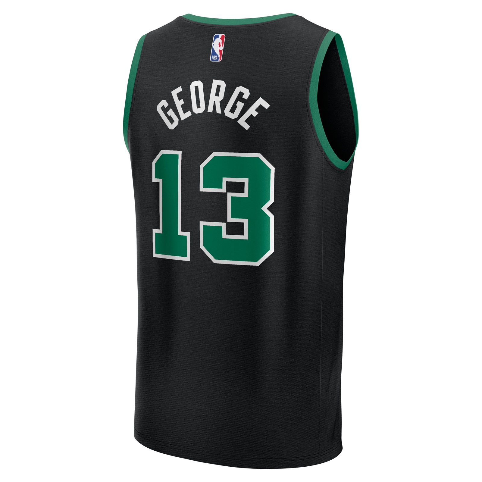 Paul George Boston Celtics Fast Break Fan Version Jersey Statement Edition Black - back view