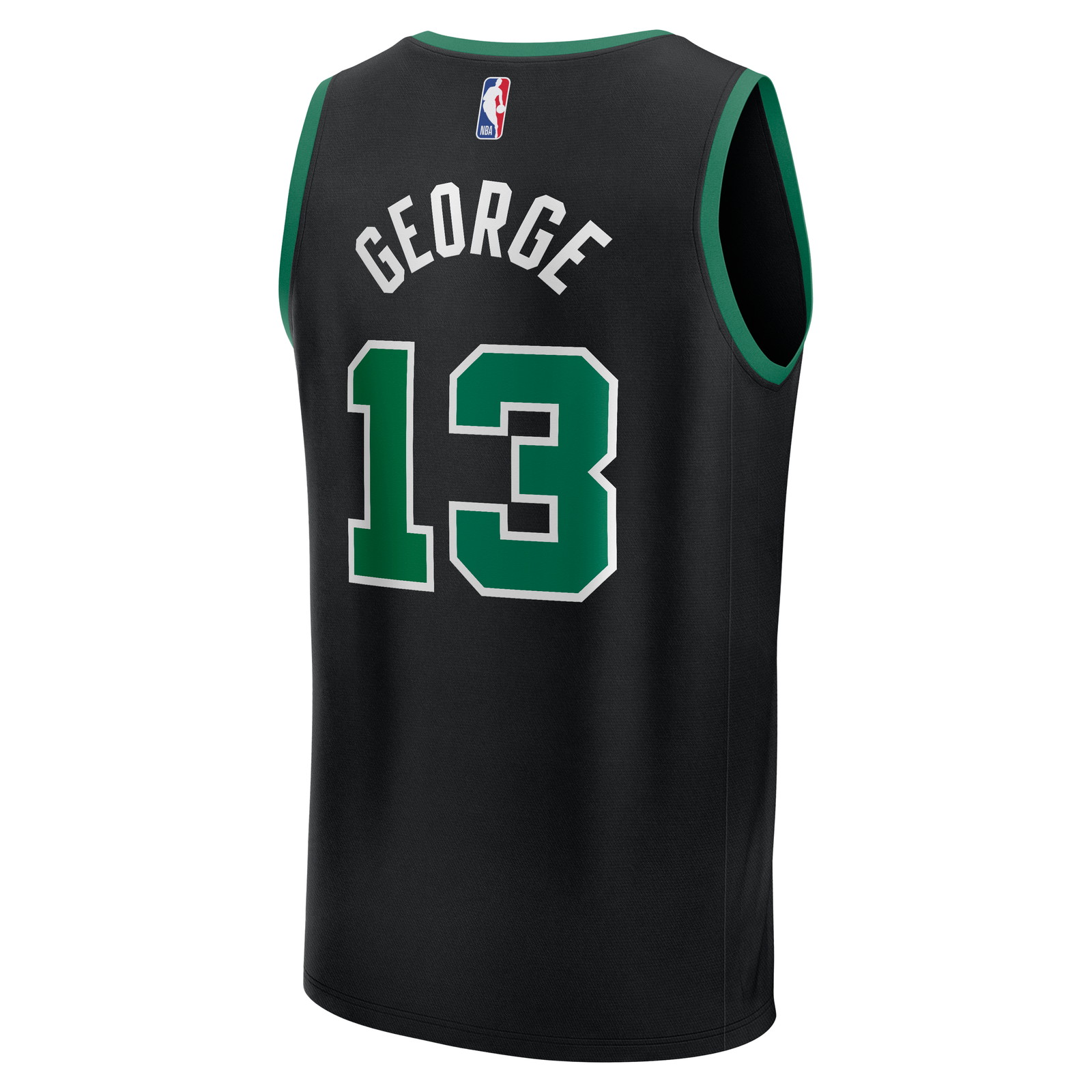 Paul George Boston Celtics Youth Fast Break Fan Version Jersey Black Statement Edition - back view