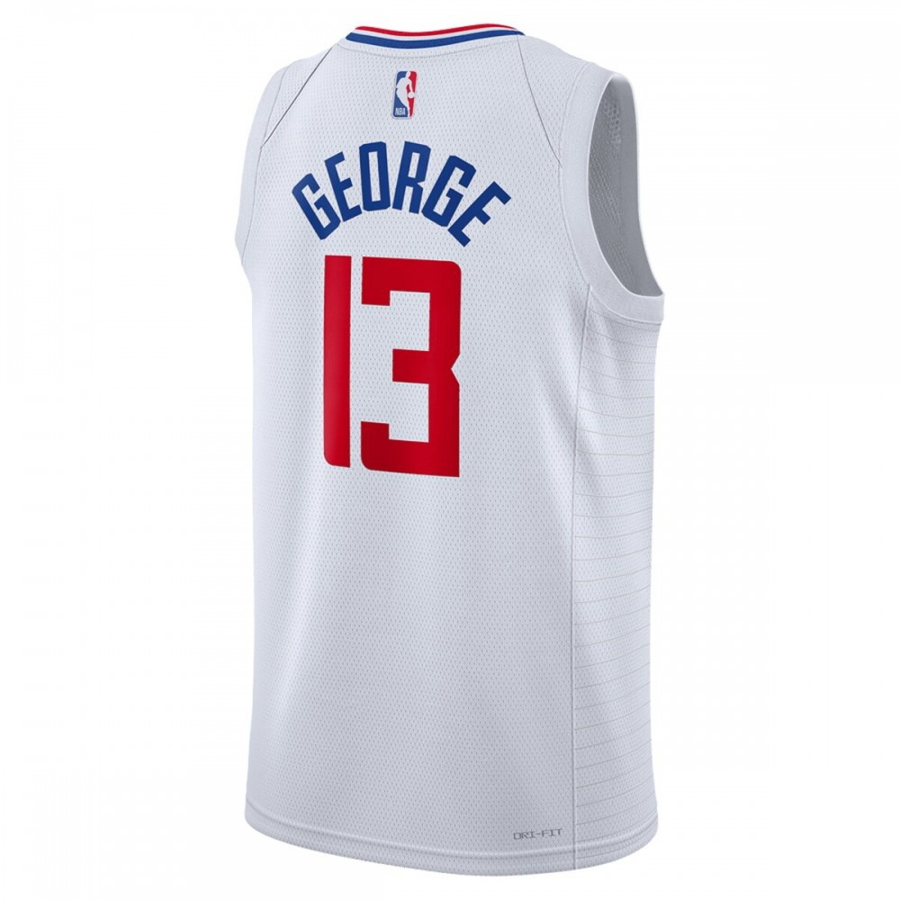 Paul George LA Clippers Unisex 2022/23 Swingman Jersey Association Edition White - back view