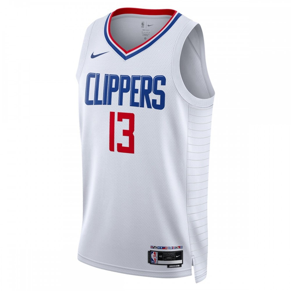 Paul George LA Clippers Unisex 2022/23 Swingman Jersey Association Edition White - second front view