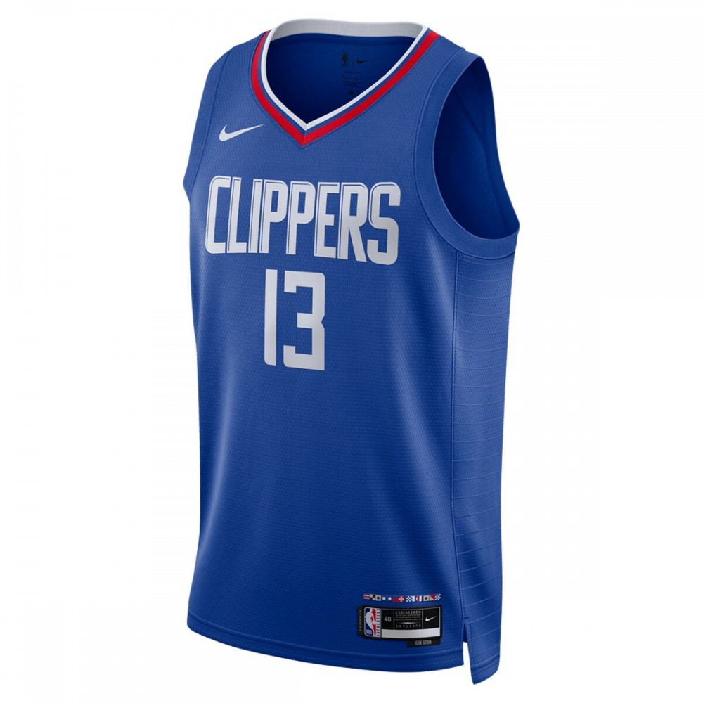 Paul George LA Clippers Unisex 2022/23 Swingman Jersey Icon Edition Royal - second front view