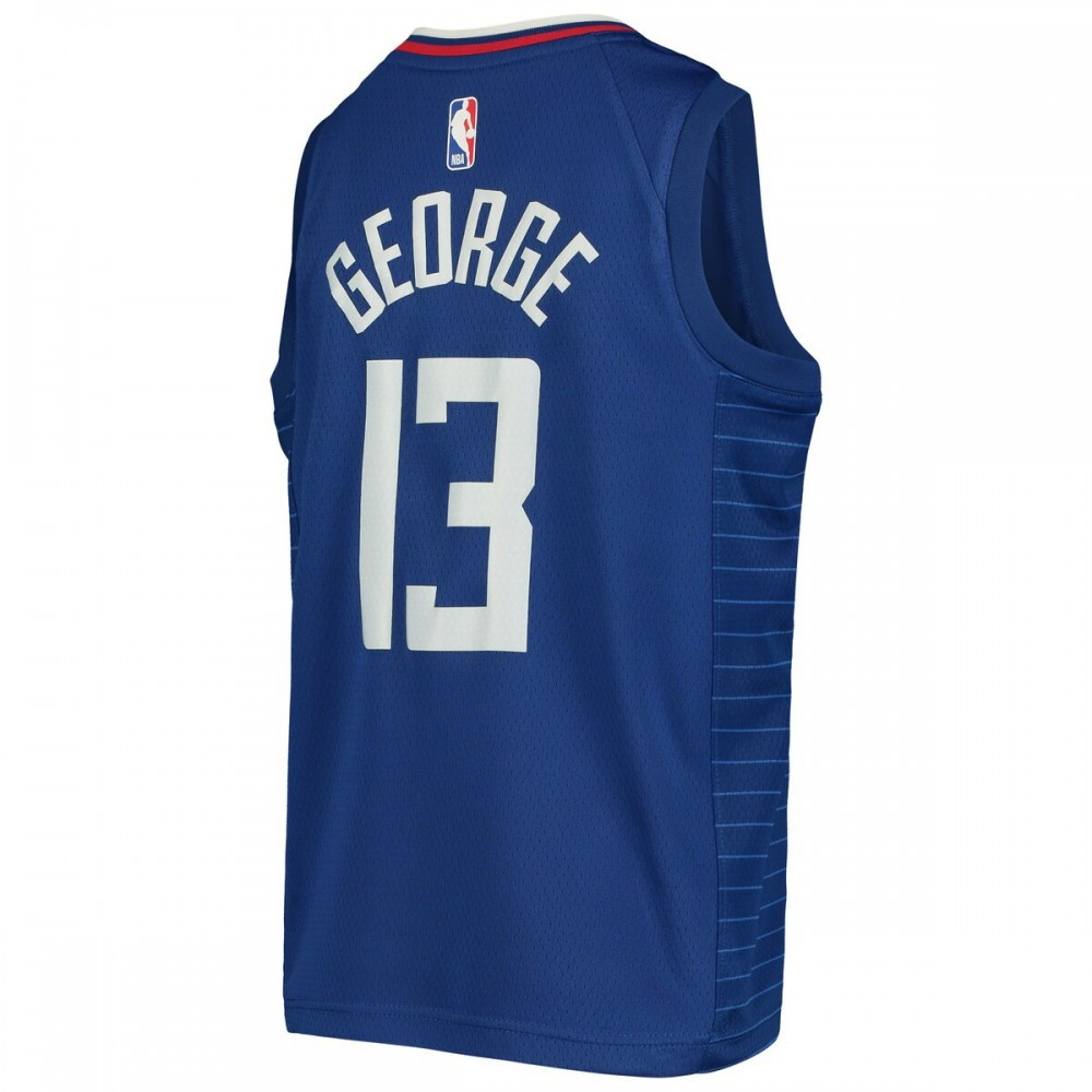 Paul George LA Clippers Youth Swingman Jersey Icon Edition Royal - back view