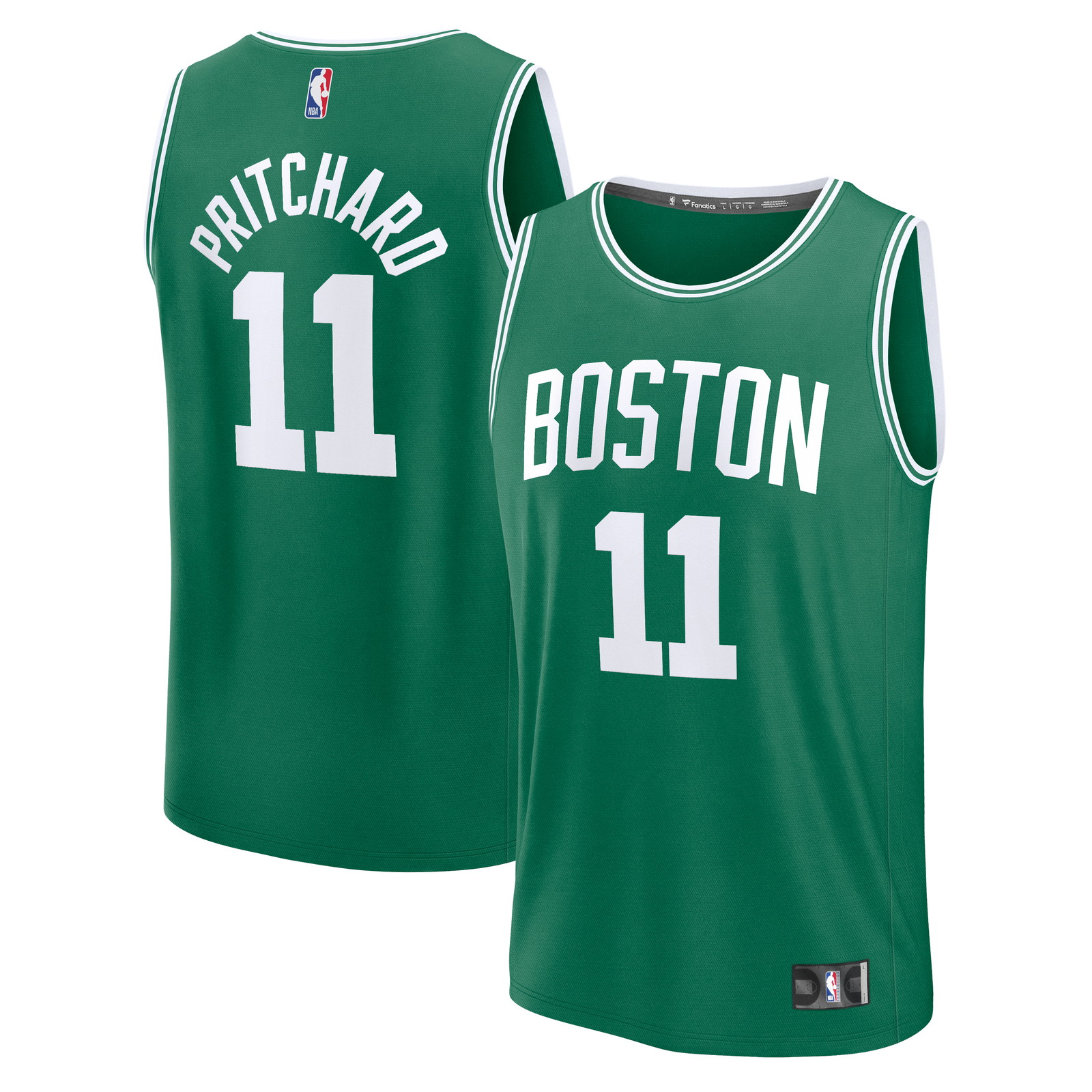Payton Pritchard Boston Celtics Fast Break Fan Version Jersey Icon Edition - front and back view