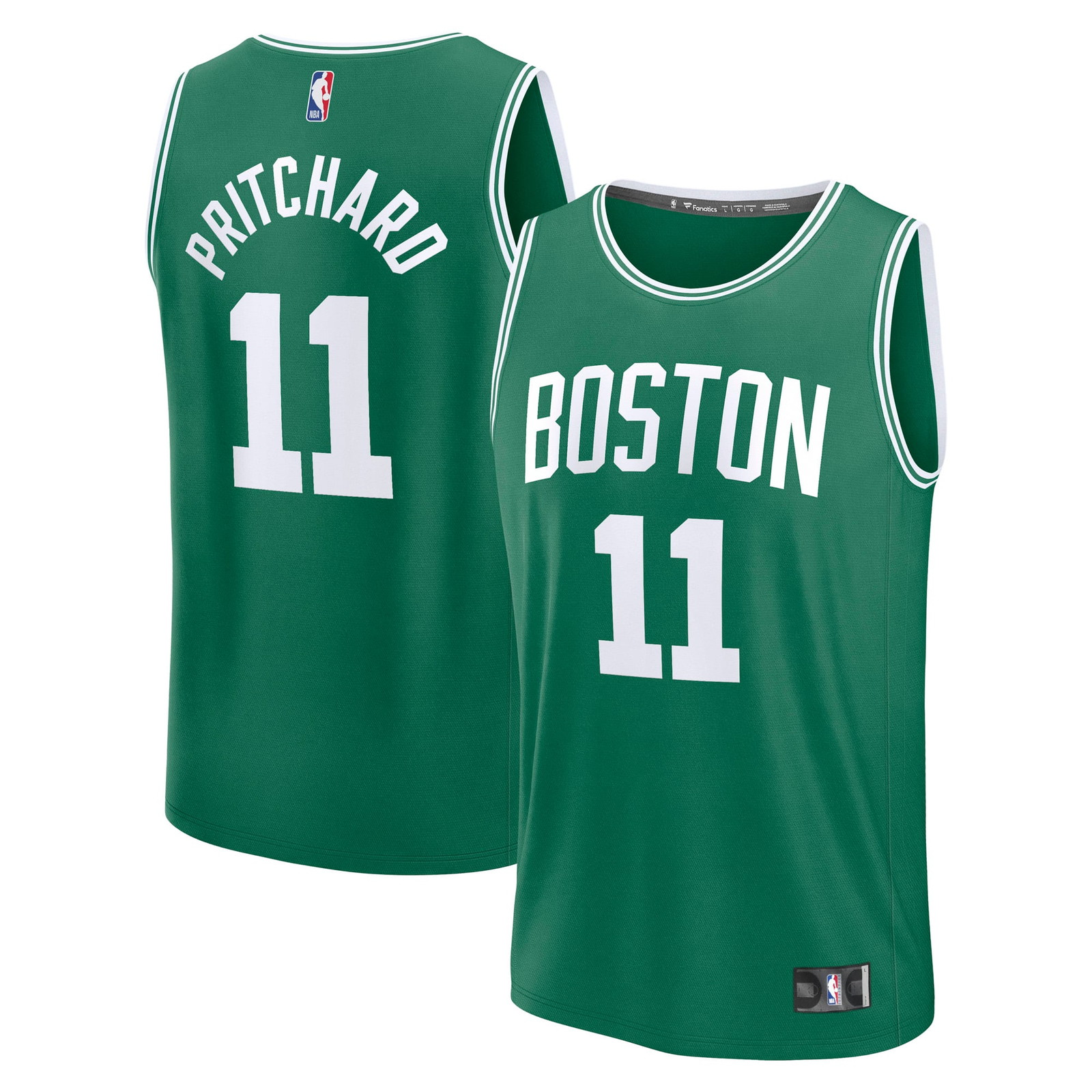 Payton Pritchard Boston Celtics Fast Break Fan Version Player Jersey Icon - front and back view