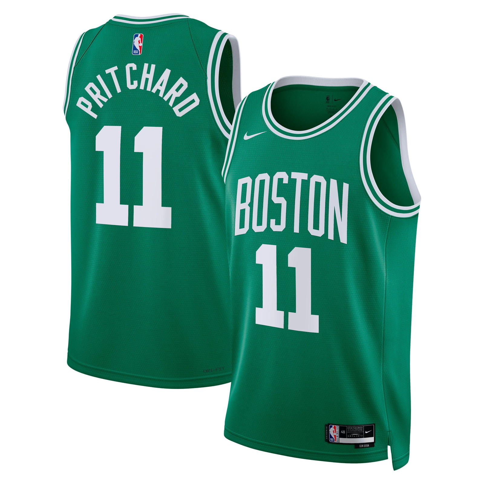 Payton Pritchard Boston Celtics Unisex Swingman Jersey Icon Edition Kelly - front and back view