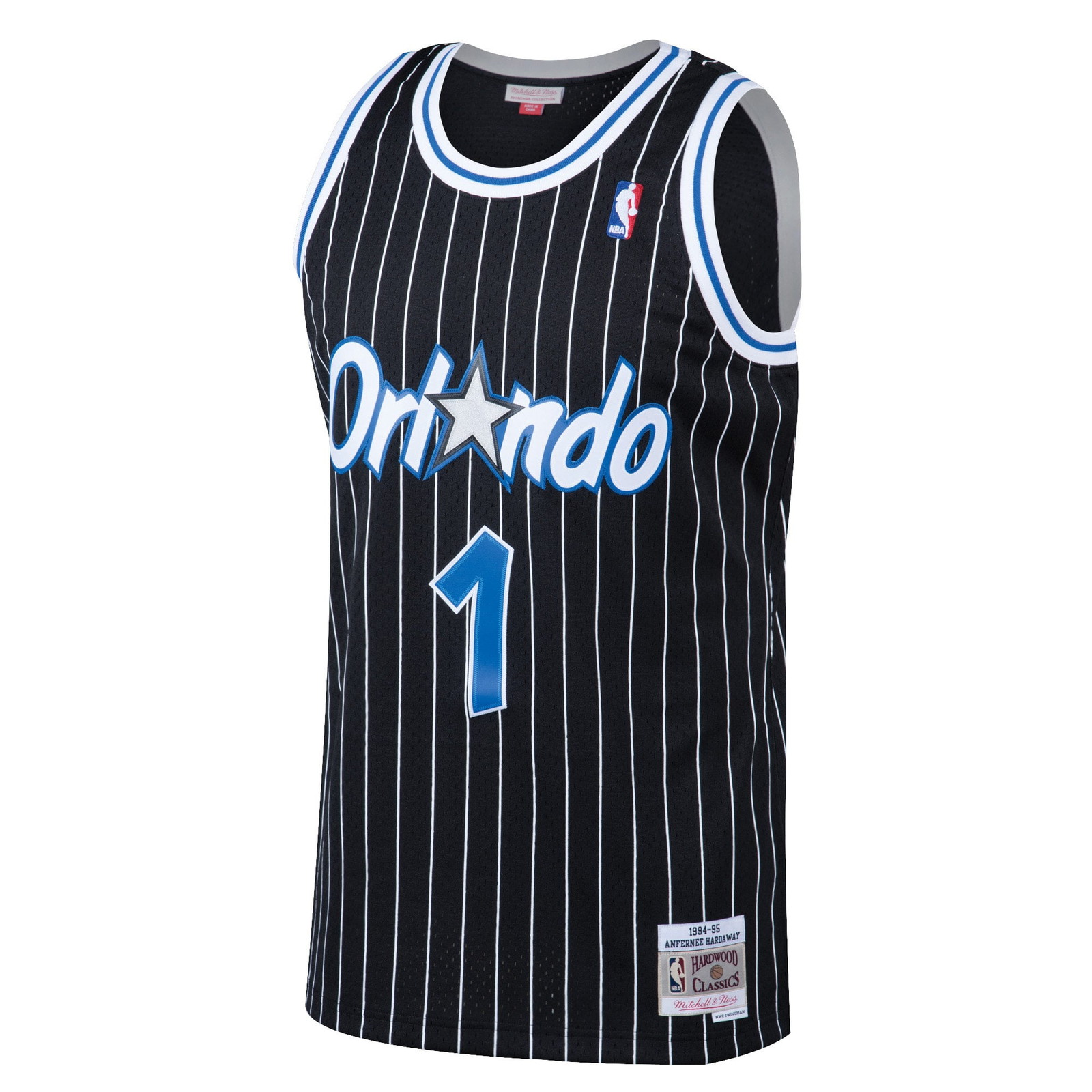 Penny Hardaway Orlando Magic Hardwood Classics Swingman Jersey Black - front view