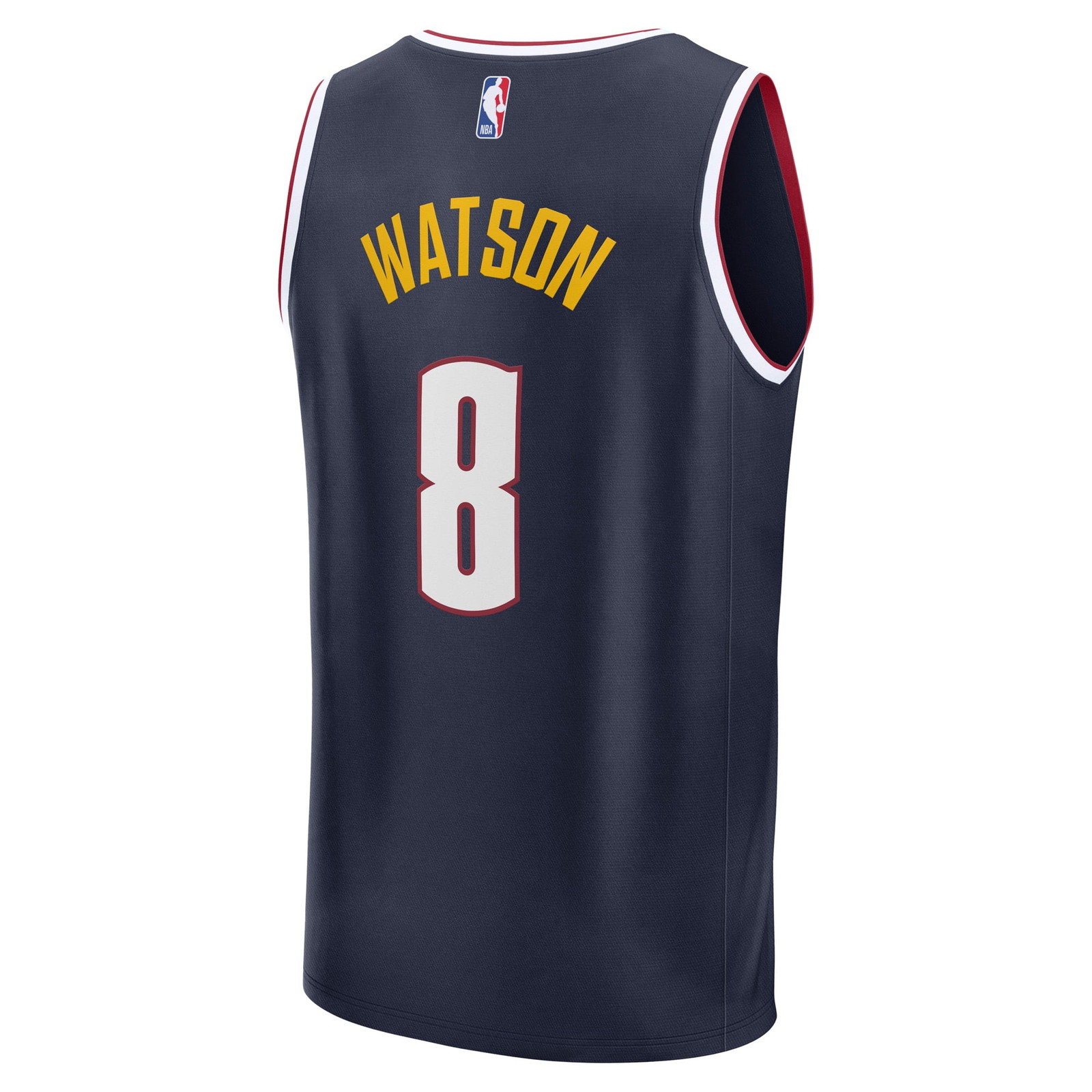 Peyton Watson Denver Nuggets Fast Break Fan Version Player Jersey Icon Edition Navy - back view