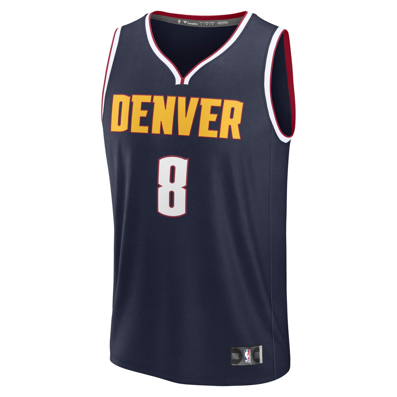 Peyton Watson Denver Nuggets Fast Break Fan Version Player Jersey Icon Edition Navy - front view