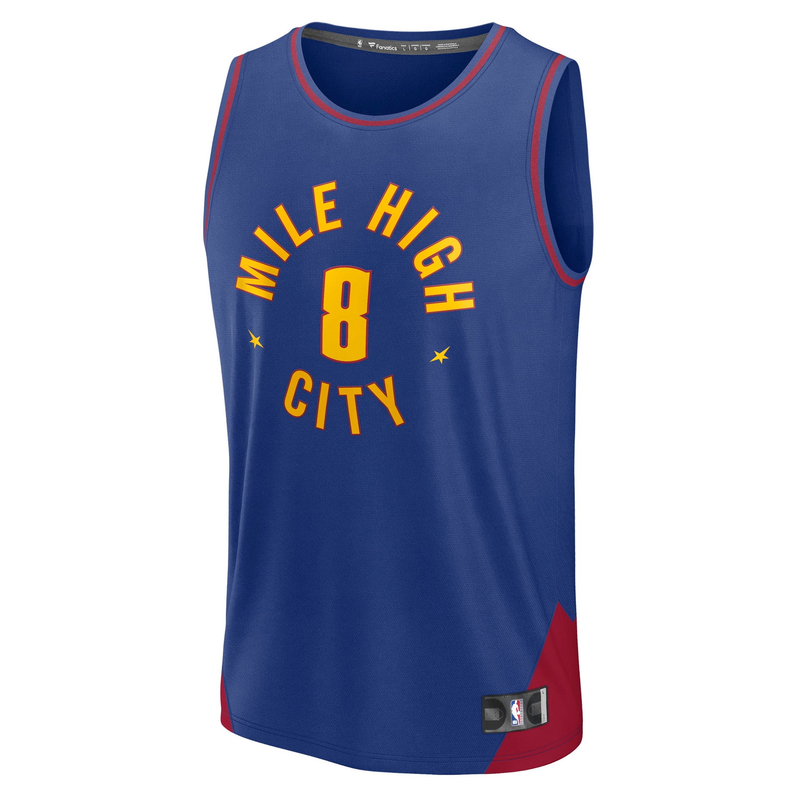 Peyton Watson Denver Nuggets Fast Break Fan Version Player Jersey Statement Edition - front view