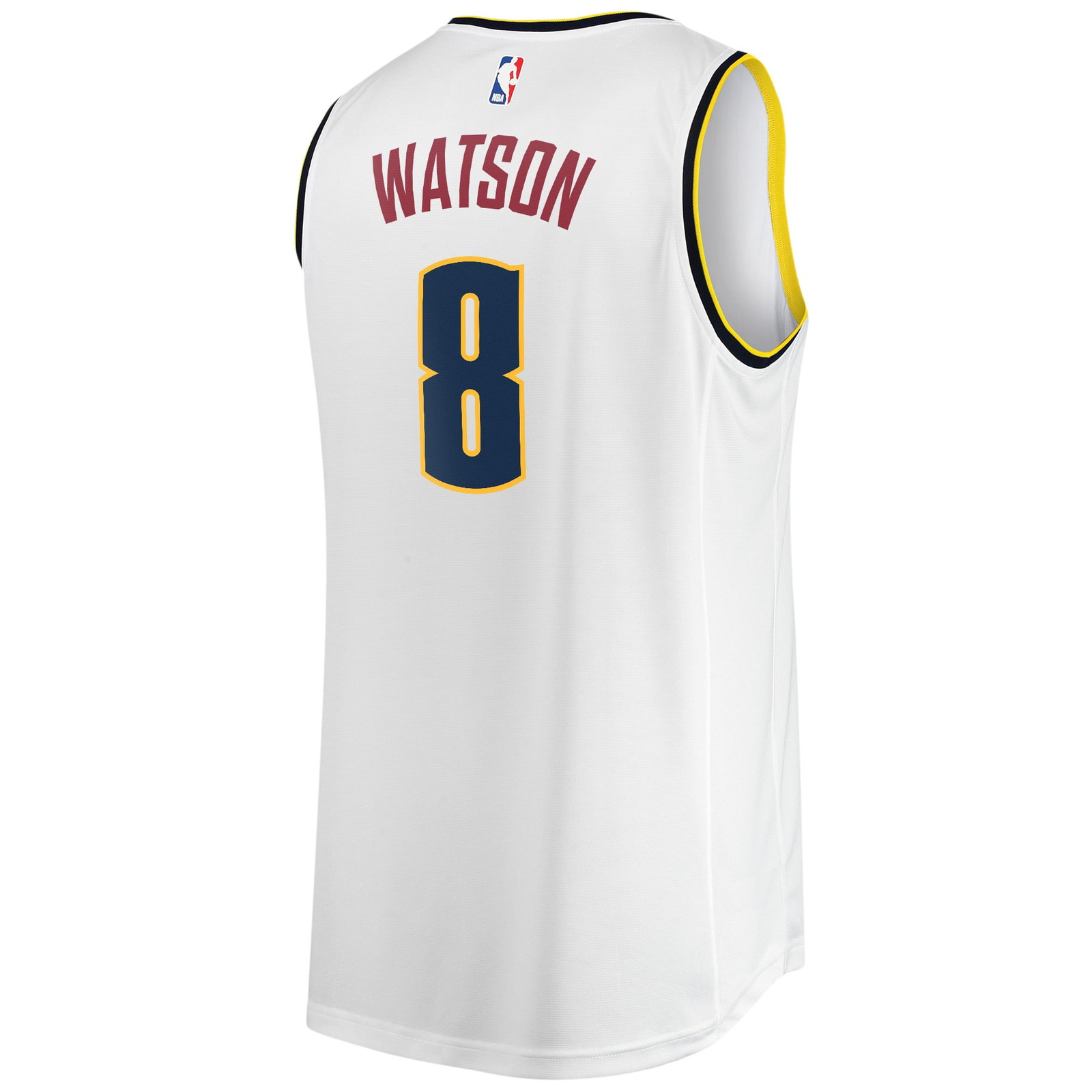 Peyton Watson Denver Nuggets Fast Break Player Jersey Association Edition White - back view