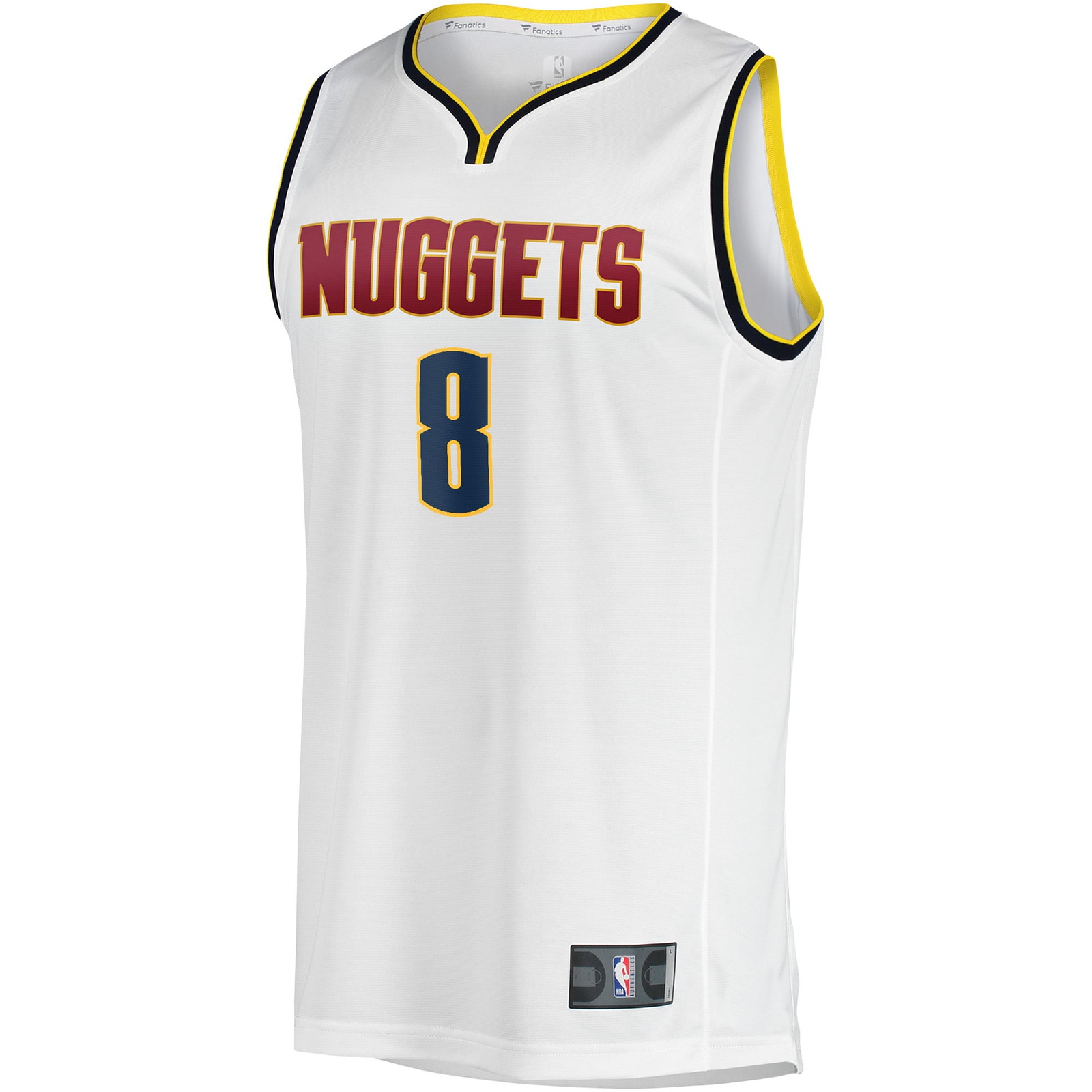 Peyton Watson Denver Nuggets Fast Break Player Jersey Association Edition White - front view