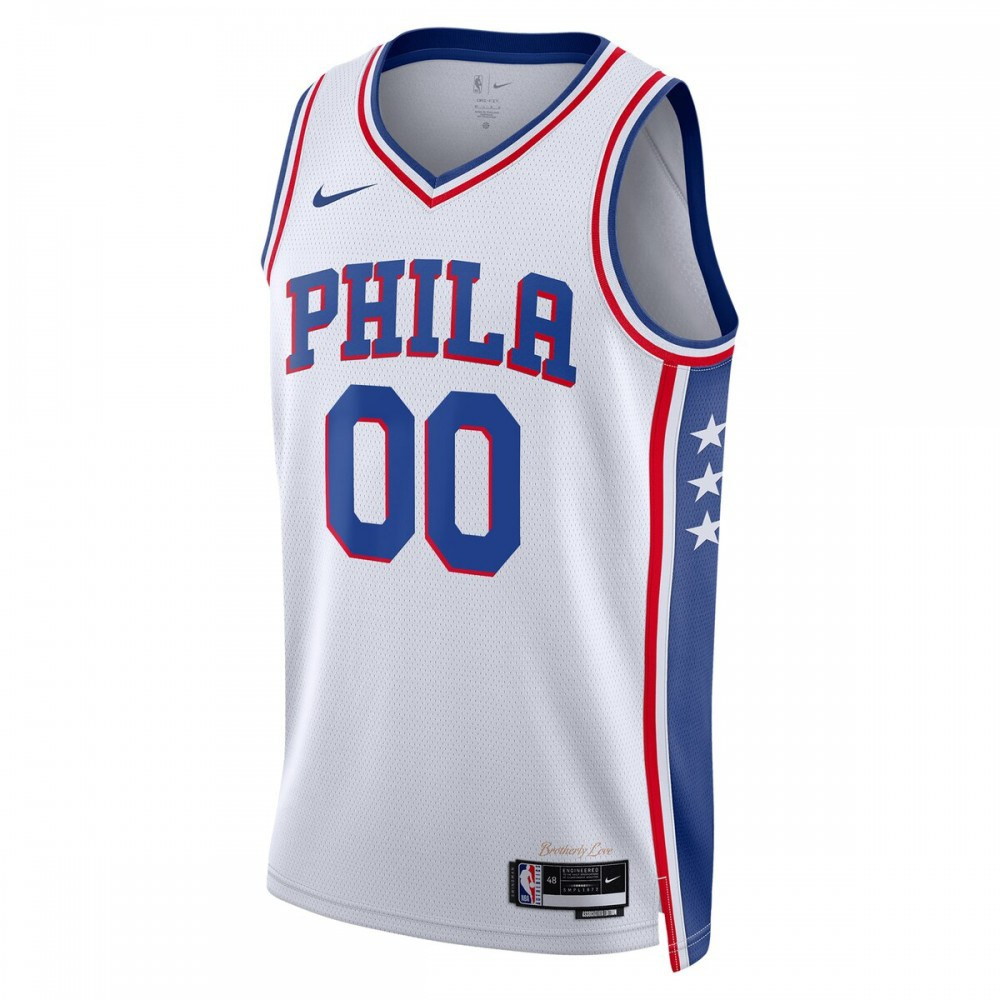 Philadelphia 76ers Unisex 2022/23 Swingman Custom Jersey White Association - second front view