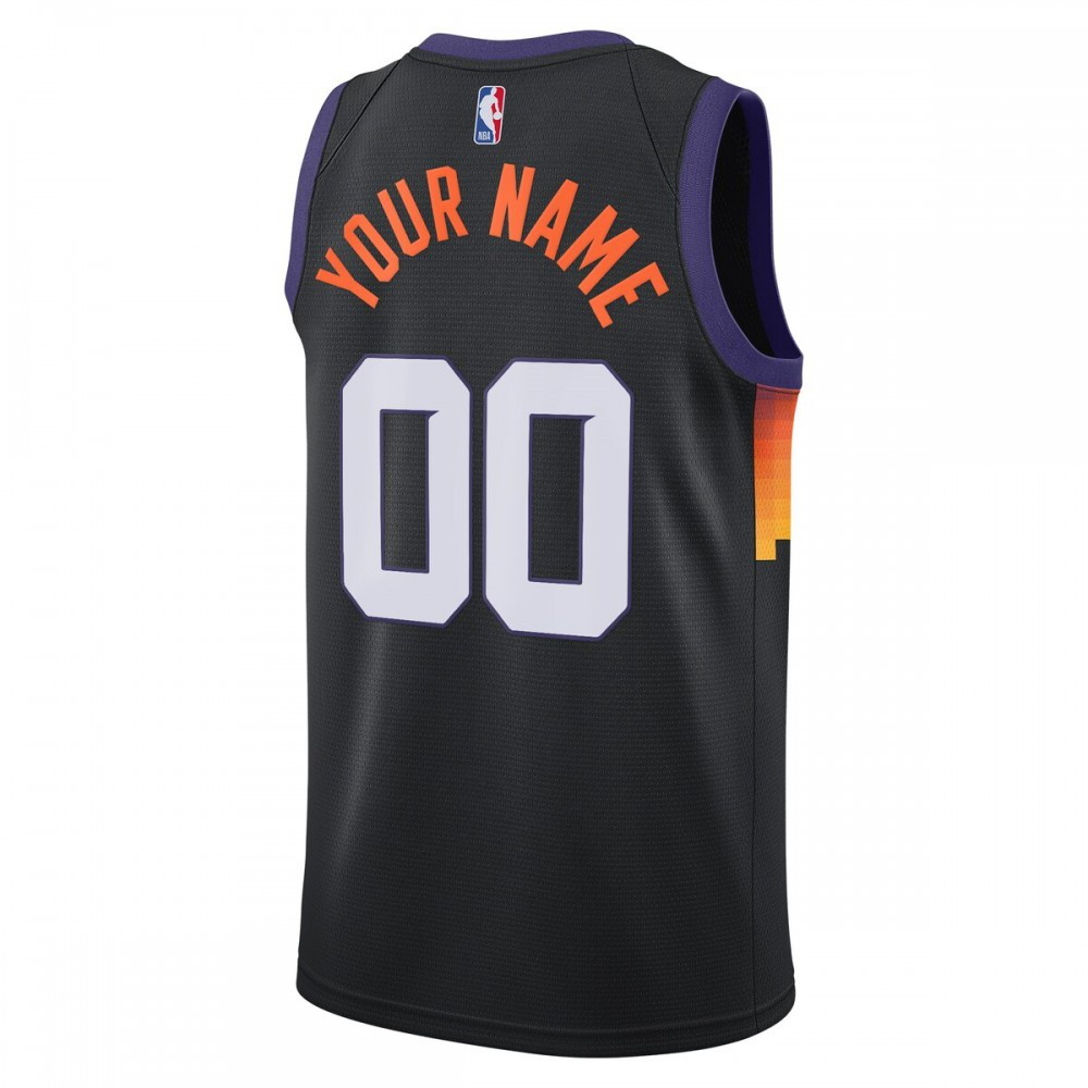 Phoenix Suns Youth Swingman Custom Jersey Black City Edition - back view